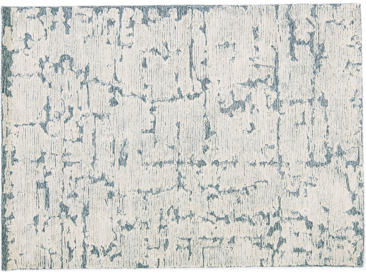 Modern Tufted Moroccan Wool Rug 5 X 7