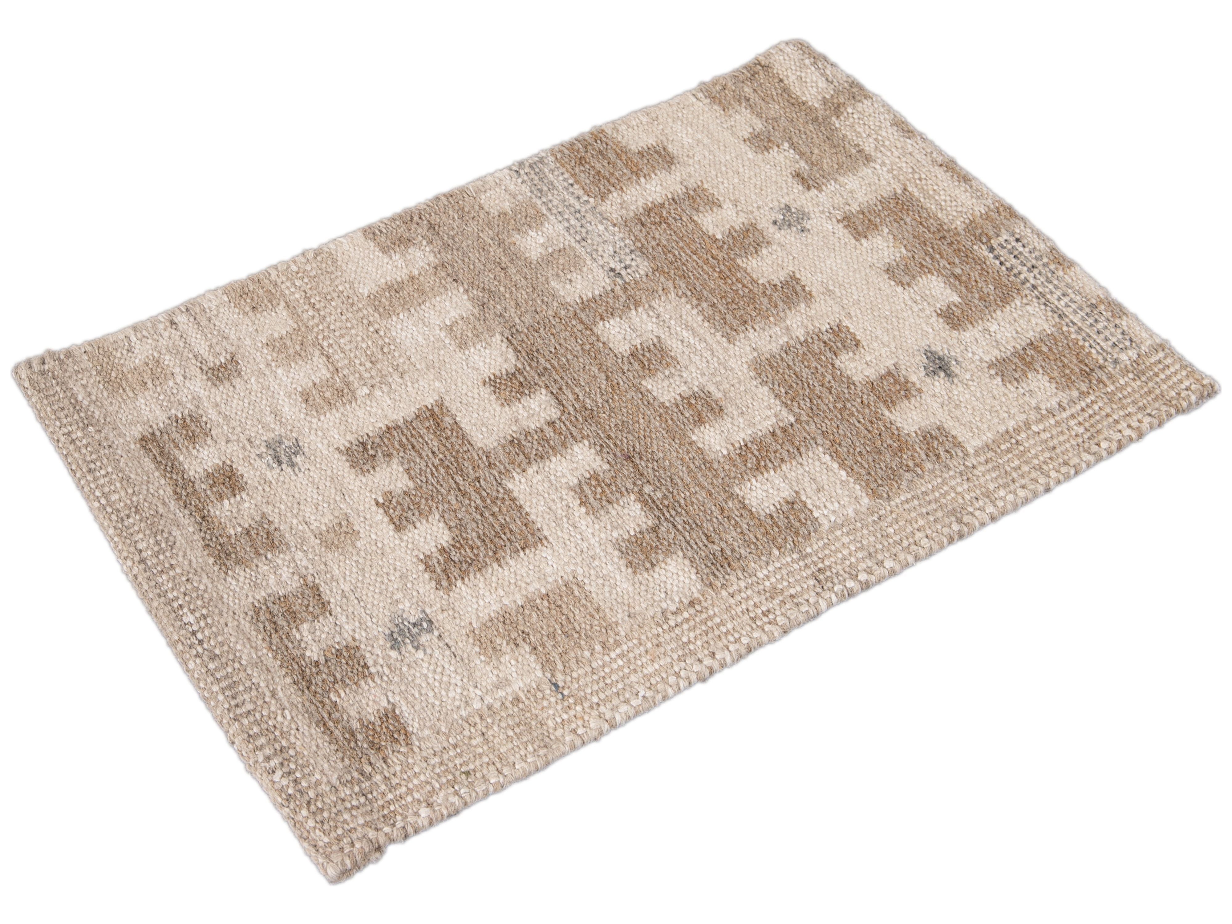 Wool Scandinavian-style Kilim Custom Rug