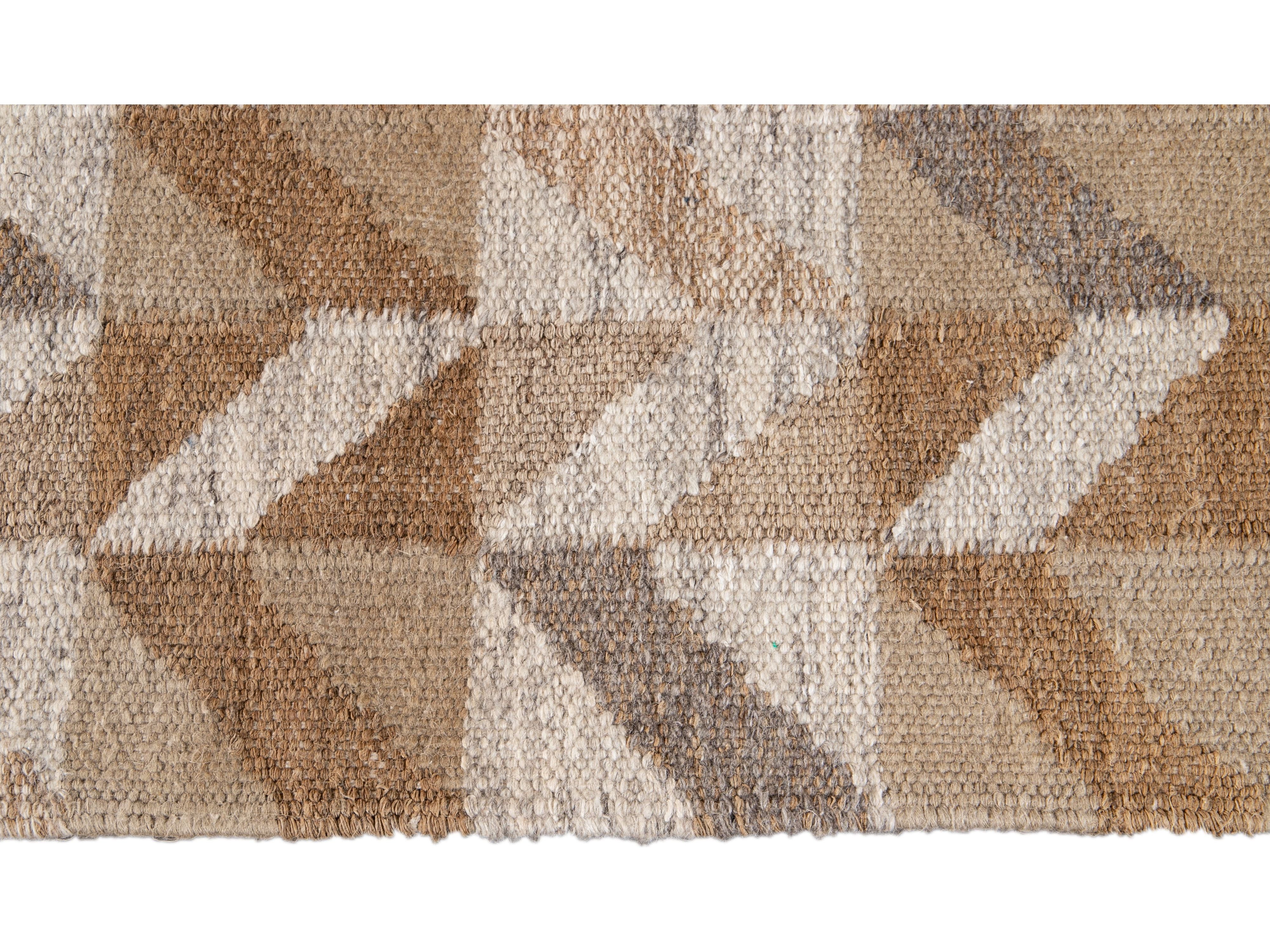 Wool Scandinavian-style Kilim Custom Rug