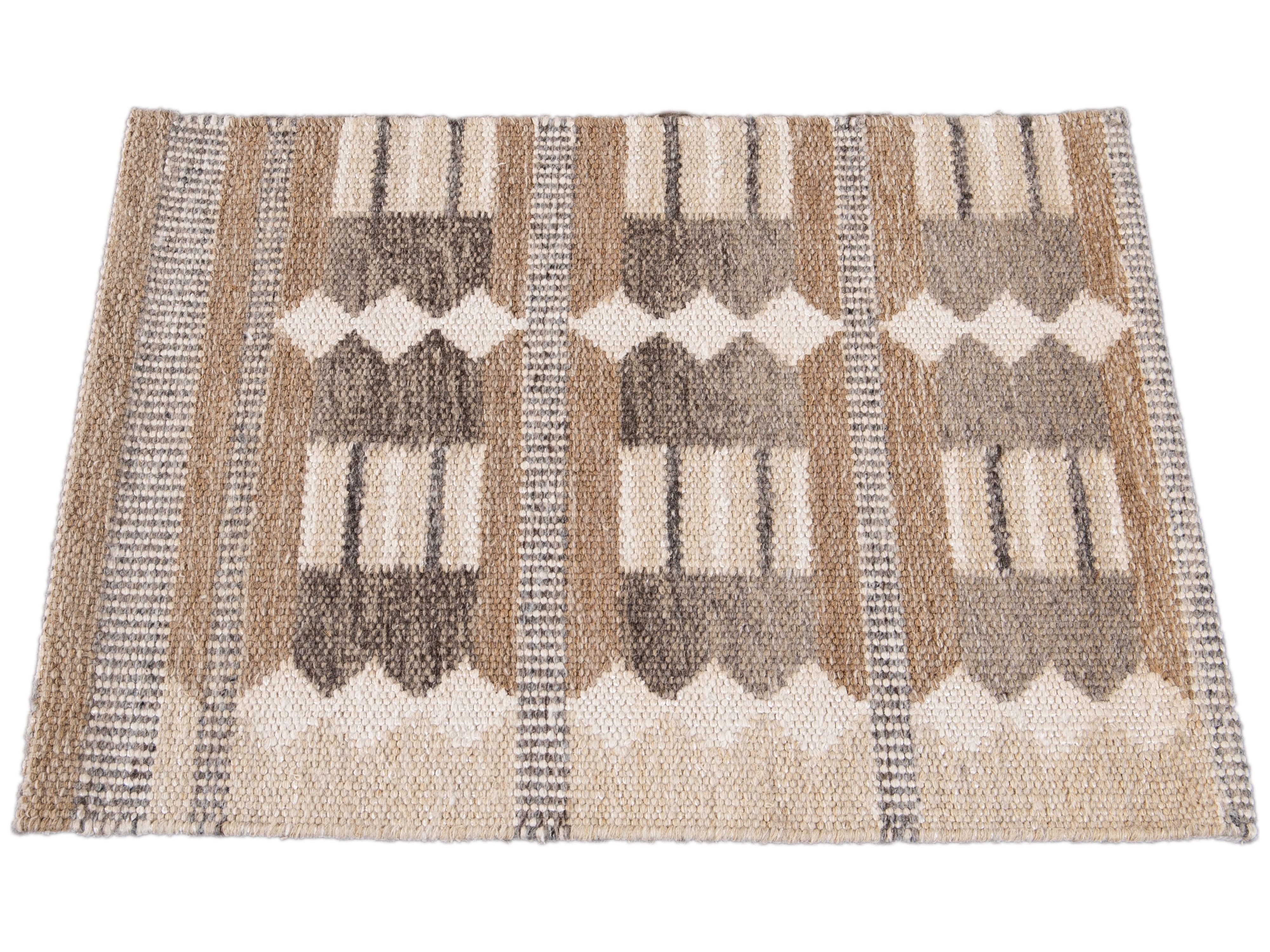 Wool Scandinavian-style Kilim Custom Rug