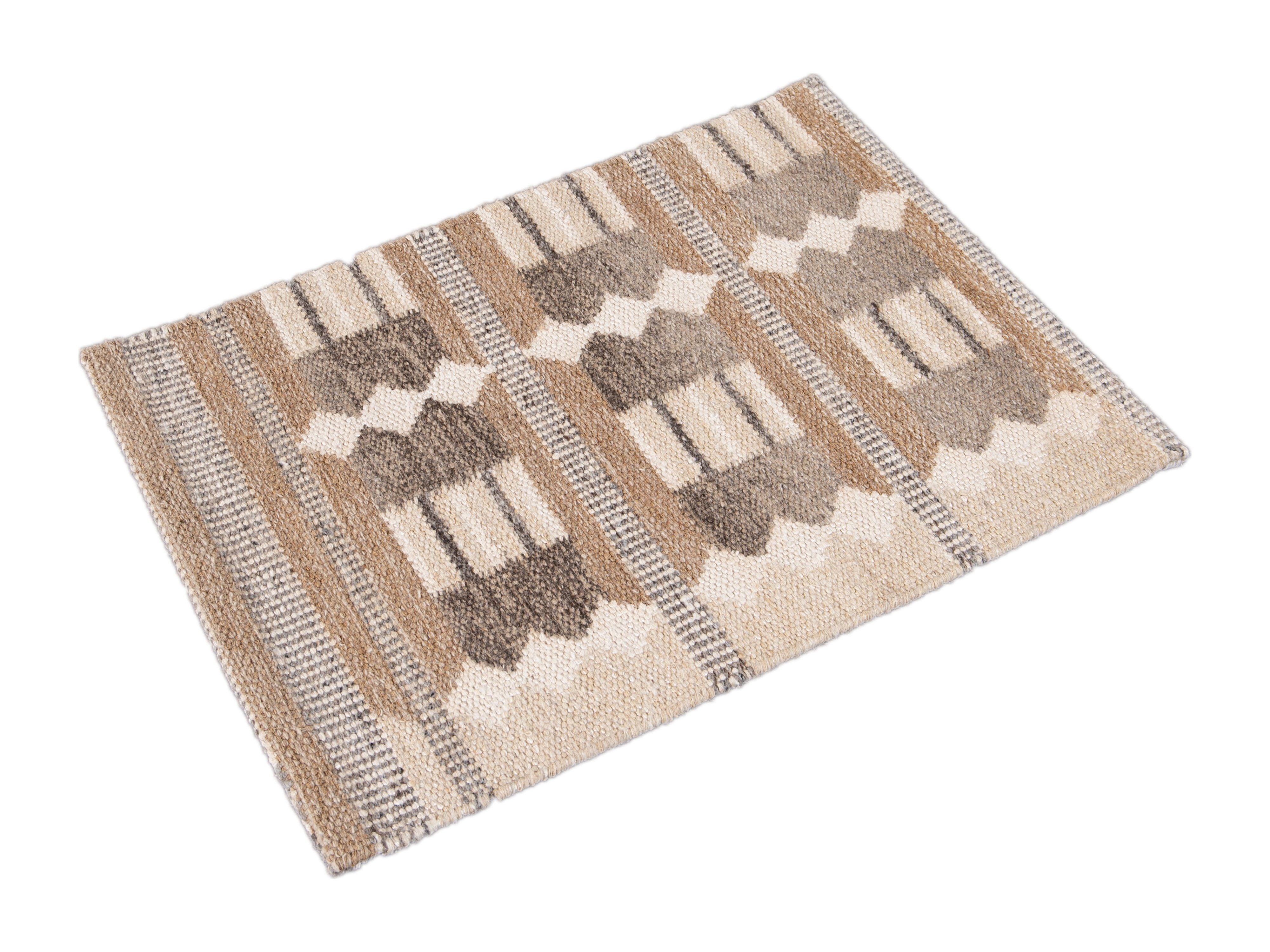 Wool Scandinavian-style Kilim Custom Rug