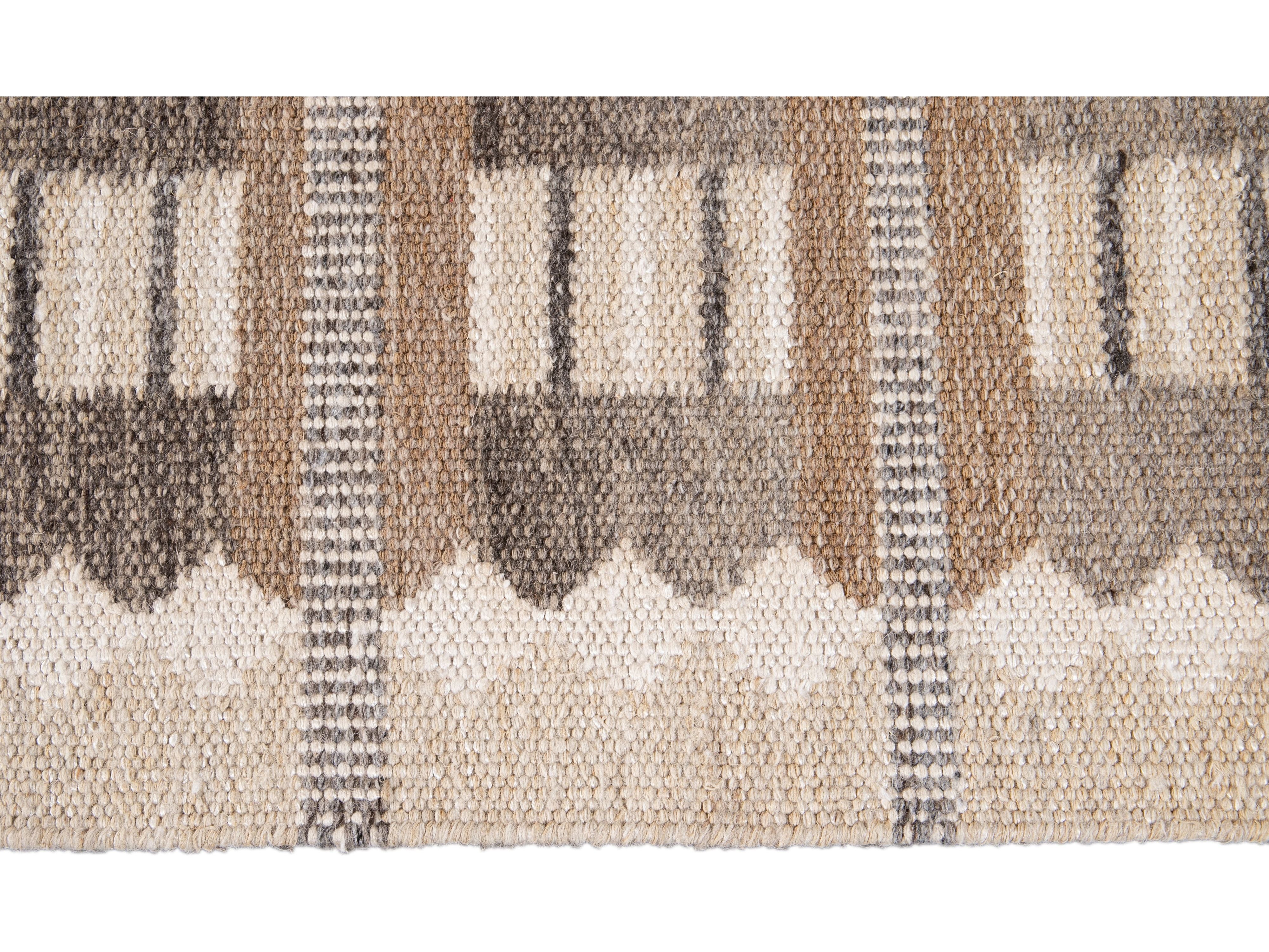 Wool Scandinavian-style Kilim Custom Rug