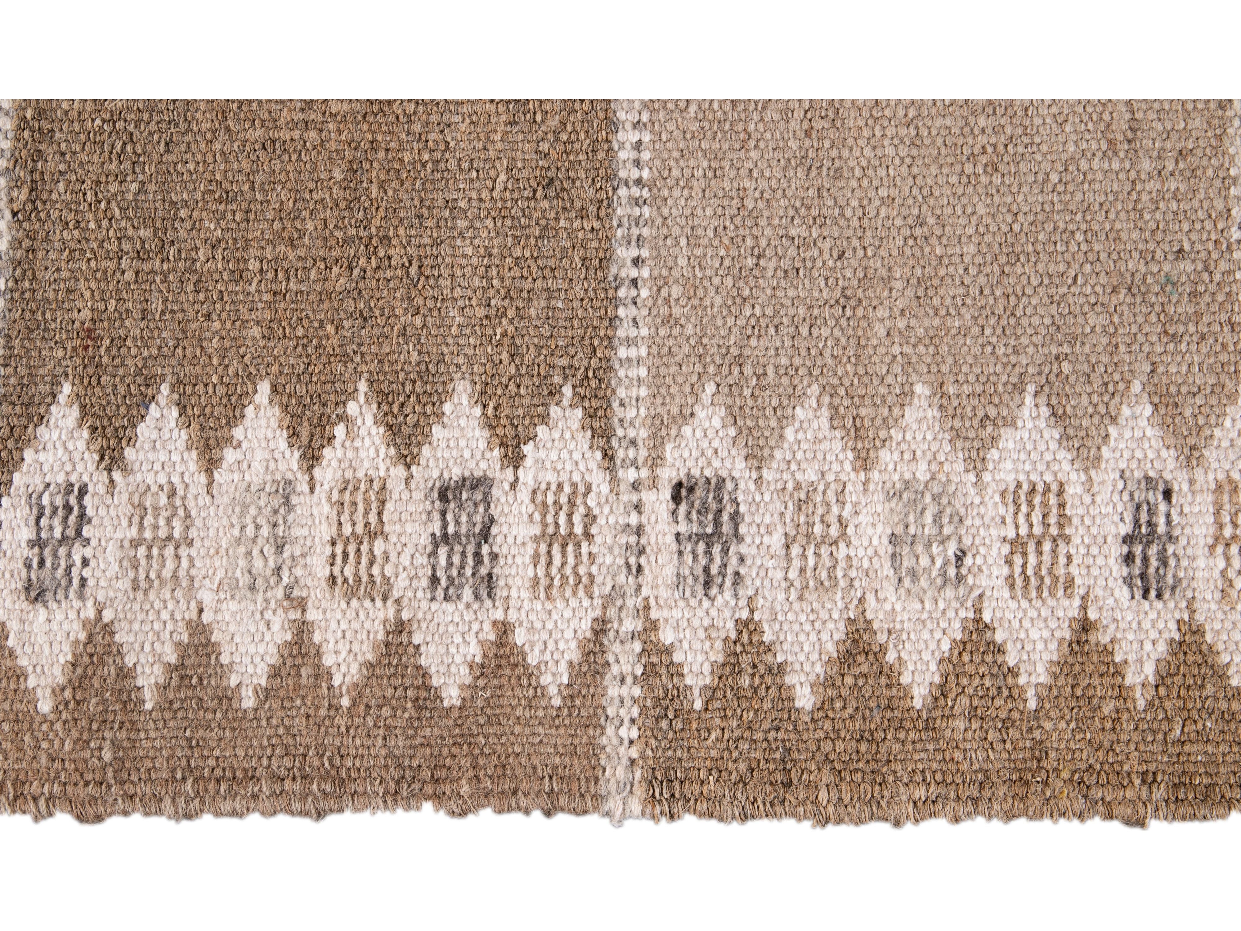 Wool Scandinavian-style Kilim Custom Rug