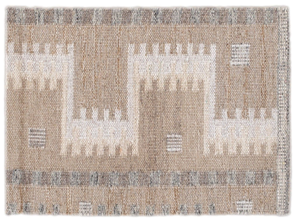Modern Scandinavian Style Wool and Hemp Custom Rug