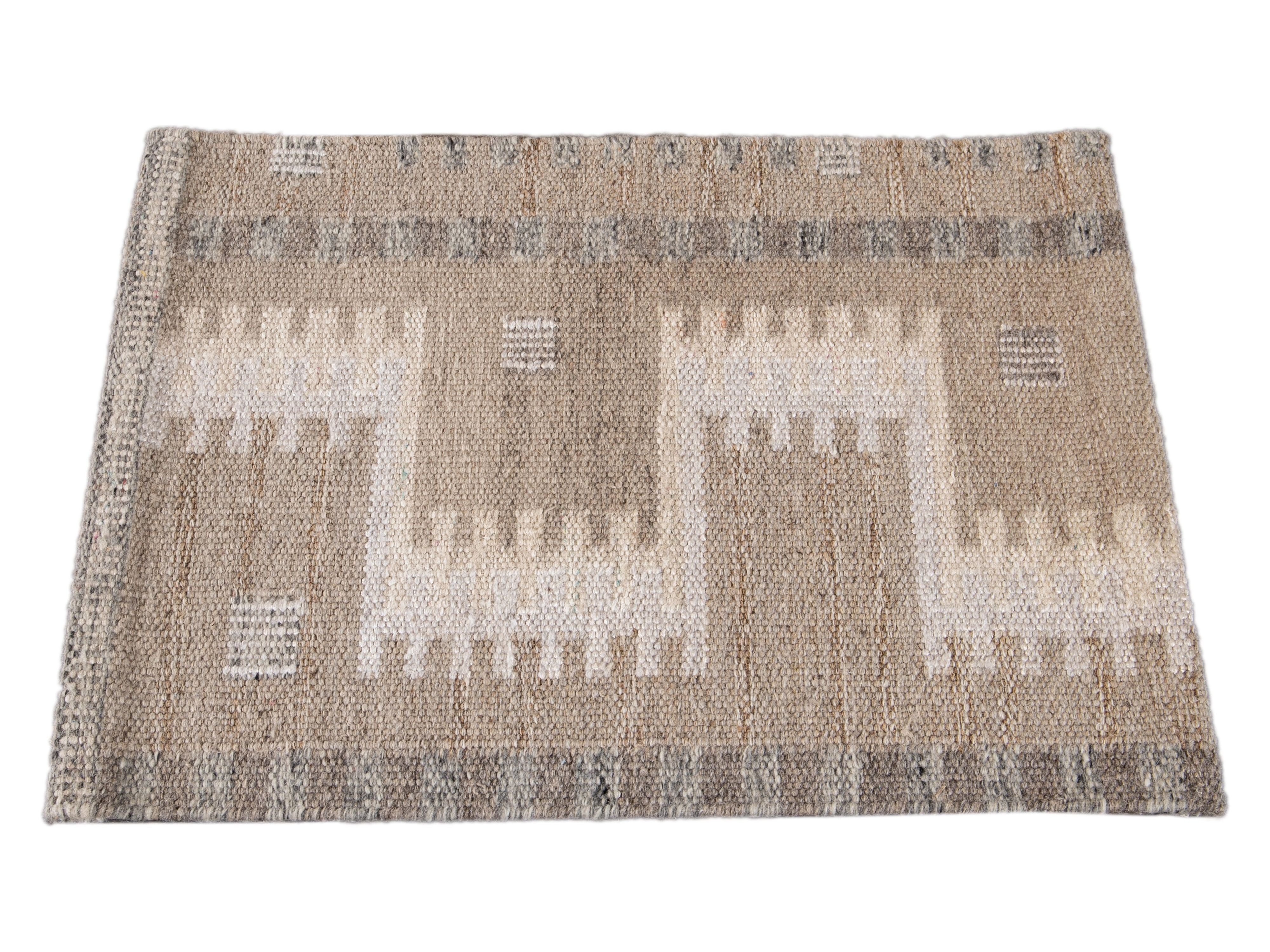 Wool Scandinavian-style Kilim Custom Rug