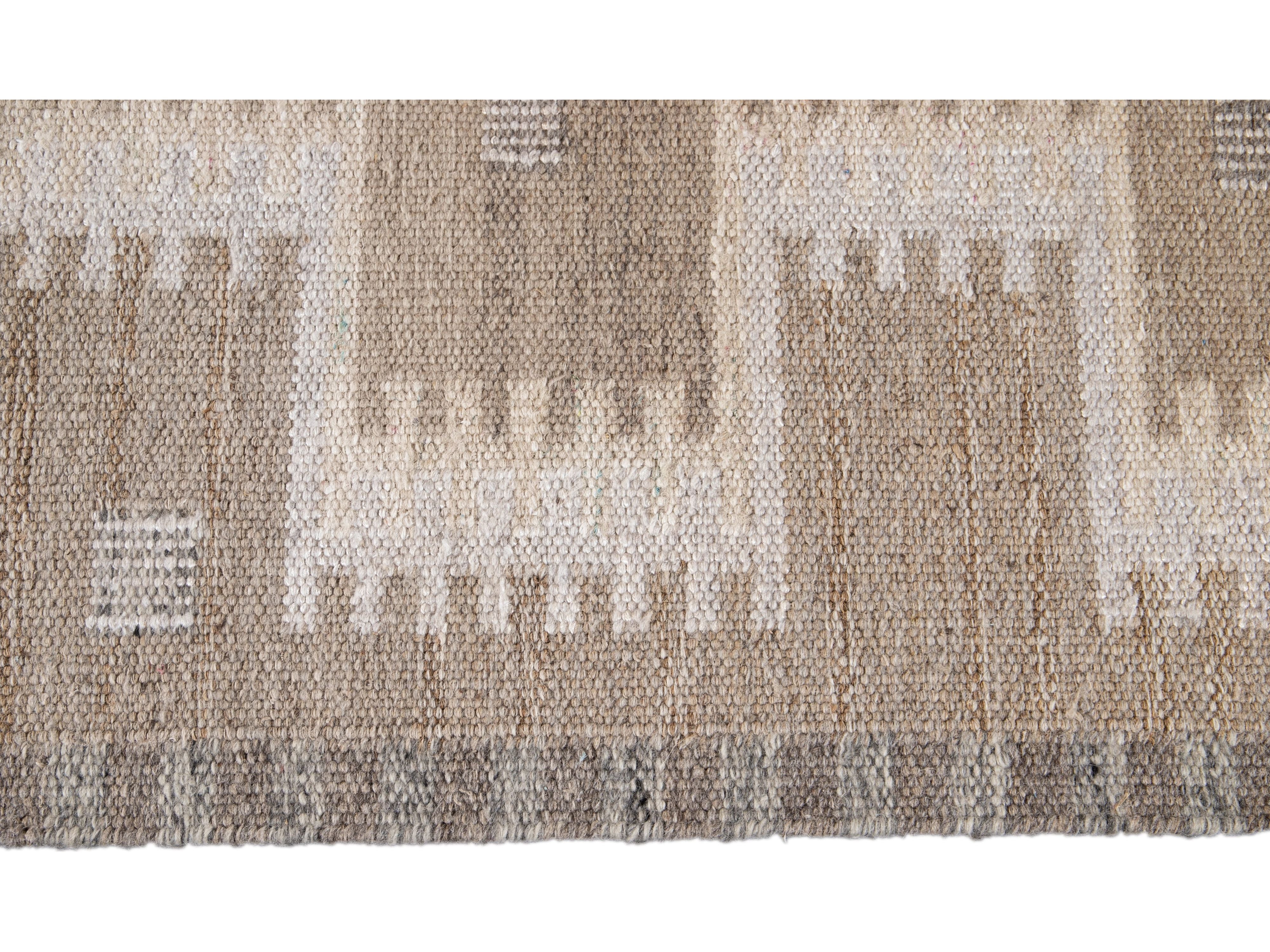 Wool Scandinavian-style Kilim Custom Rug