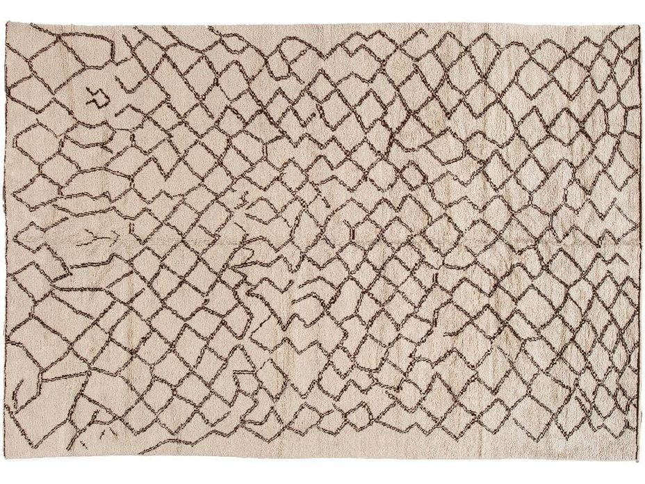 Modern Moroccan Beige Wool Rug 9 X 14
