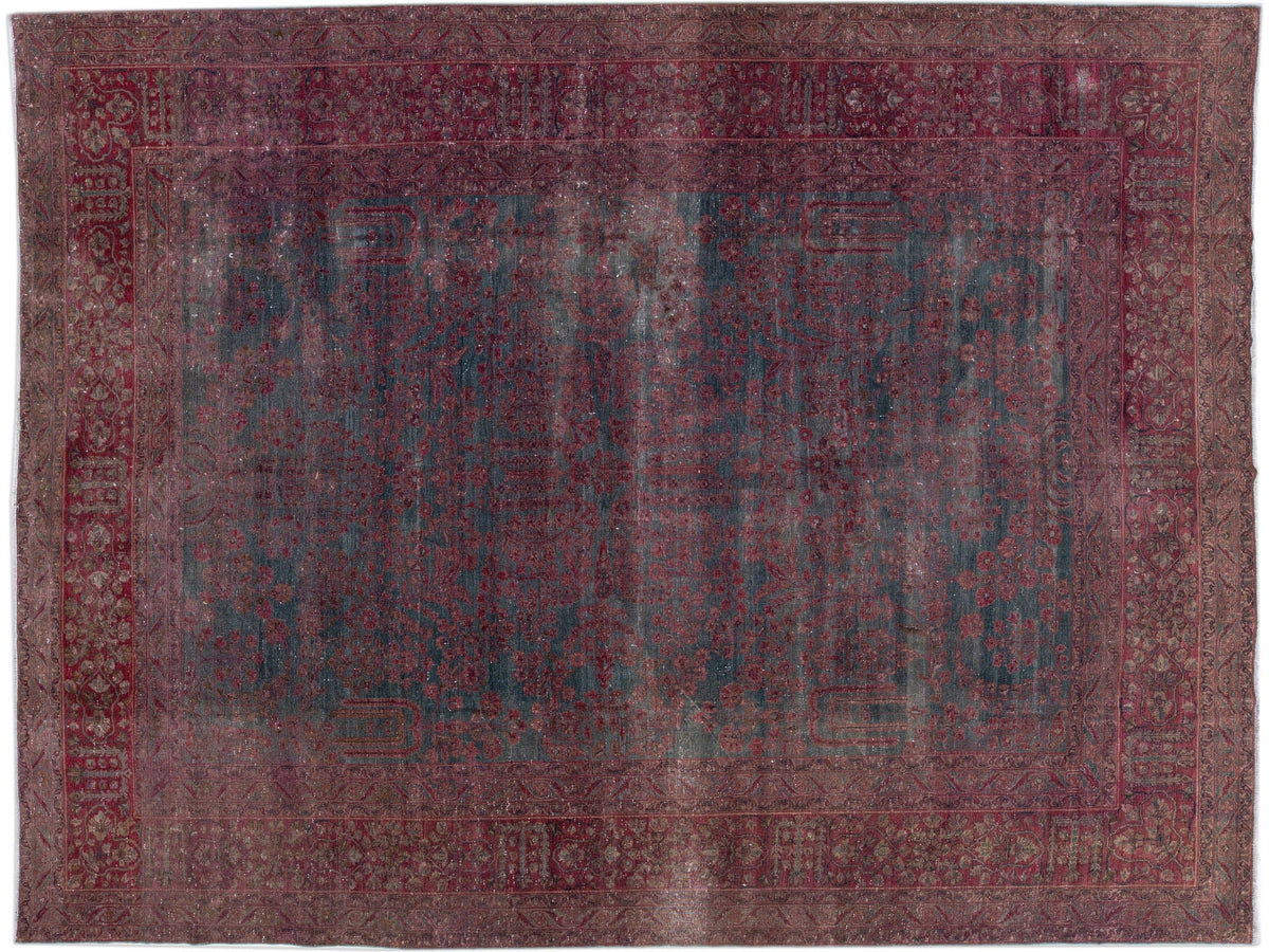 Antique Tabriz Wool Rug 9 X 12