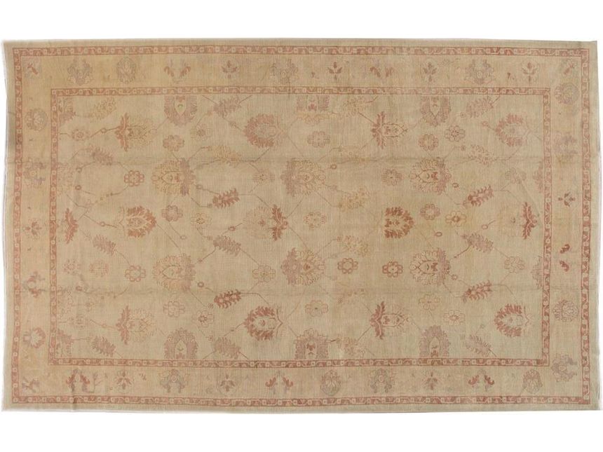 21st Century Contemporary Turkish Oushak Rug 12 X 19