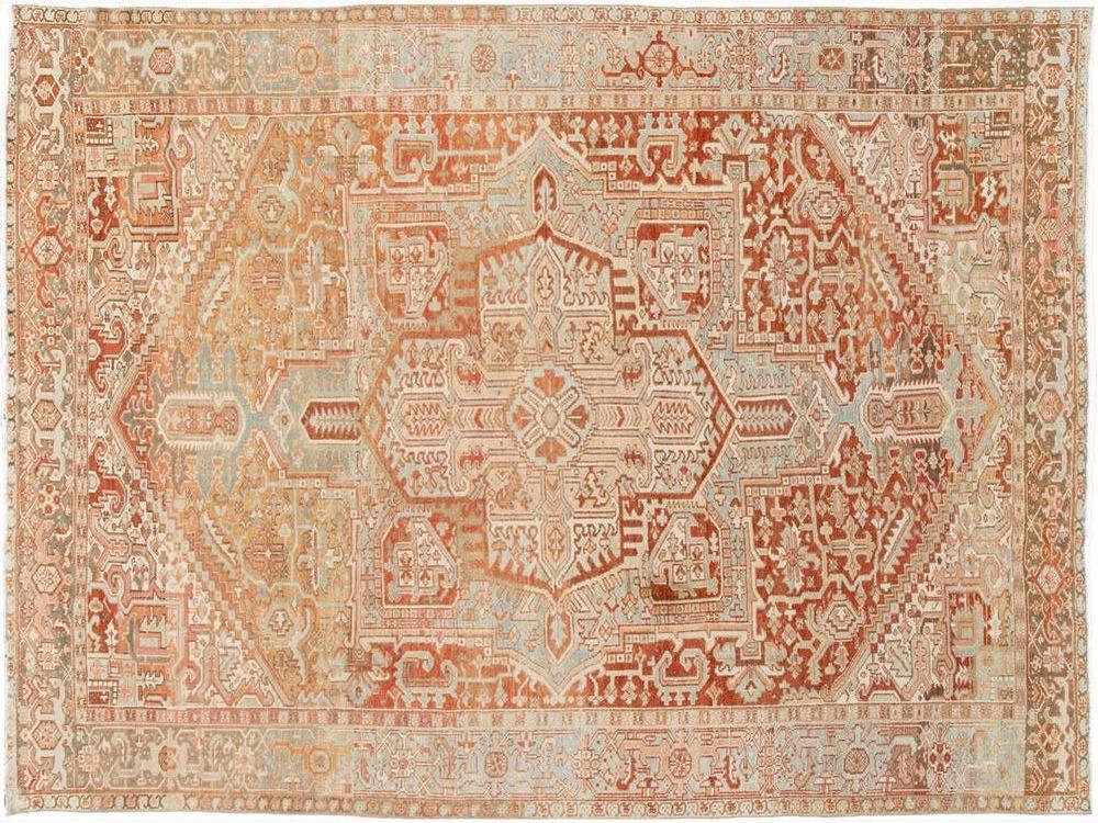 Vintage Persian Heriz Wool Rug 8 X 11