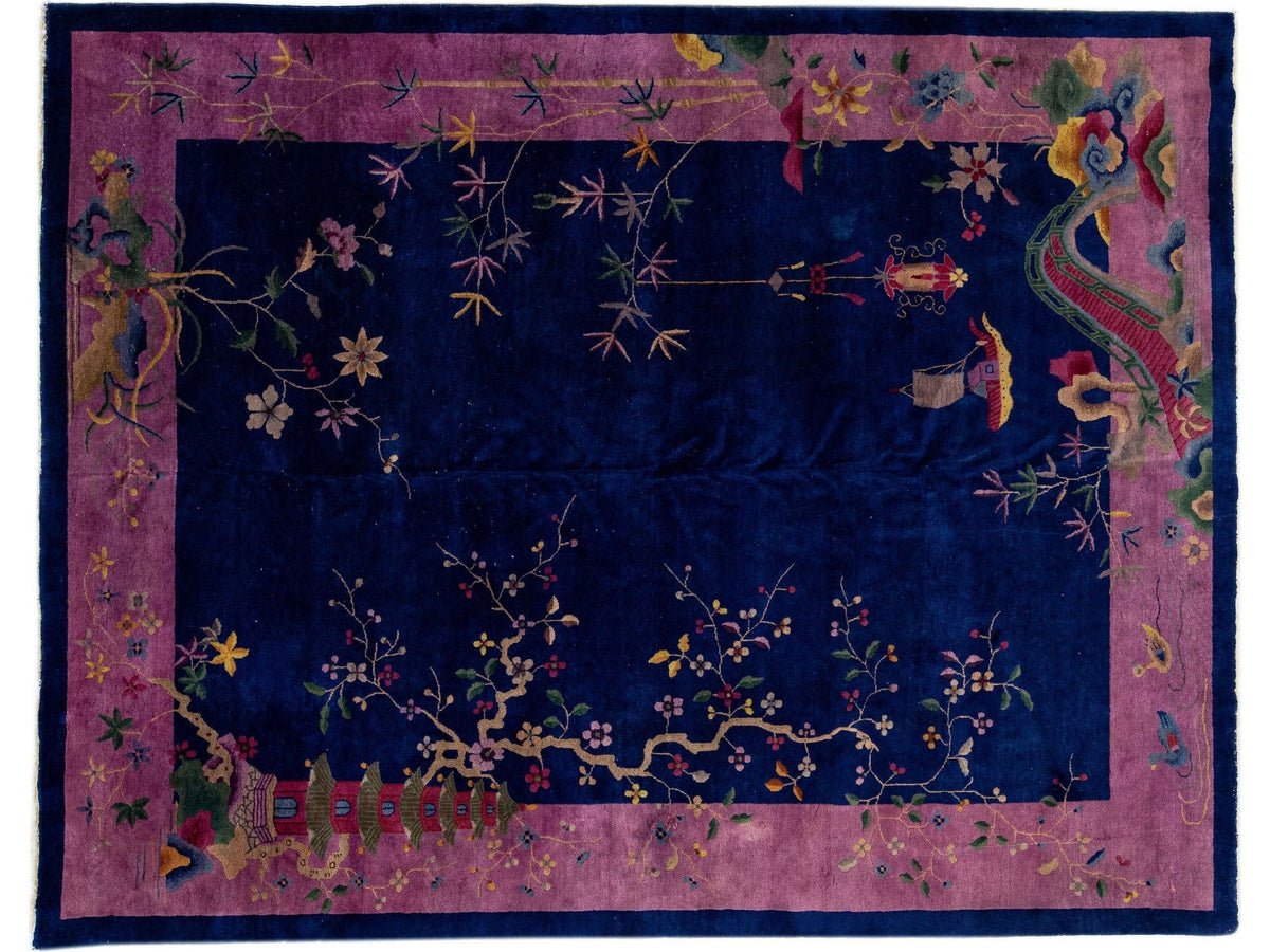 Antique Art Deco Chinese Rug 9 X 12