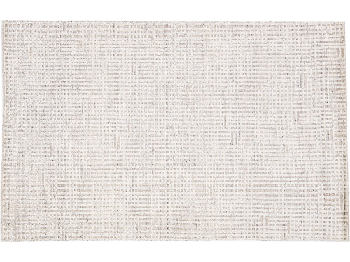 Modern Moroccan Wool Rug 5 X 8