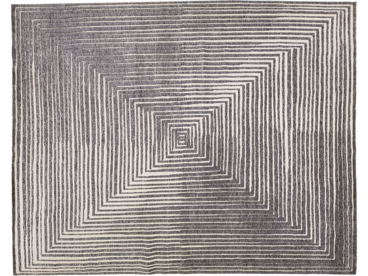 Modern Moroccan Wool Rug 12 X 15