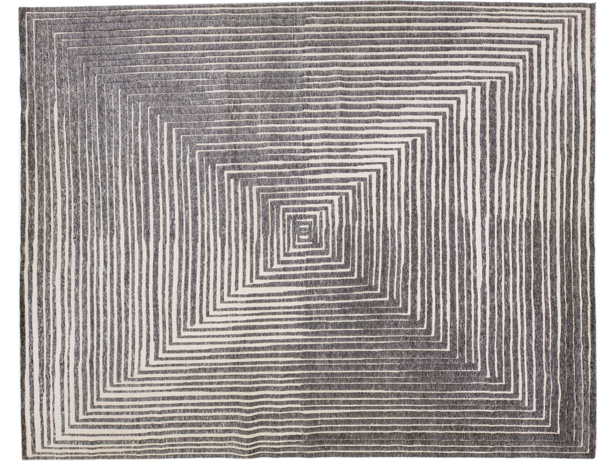 Modern Moroccan Wool Rug 12 X 15