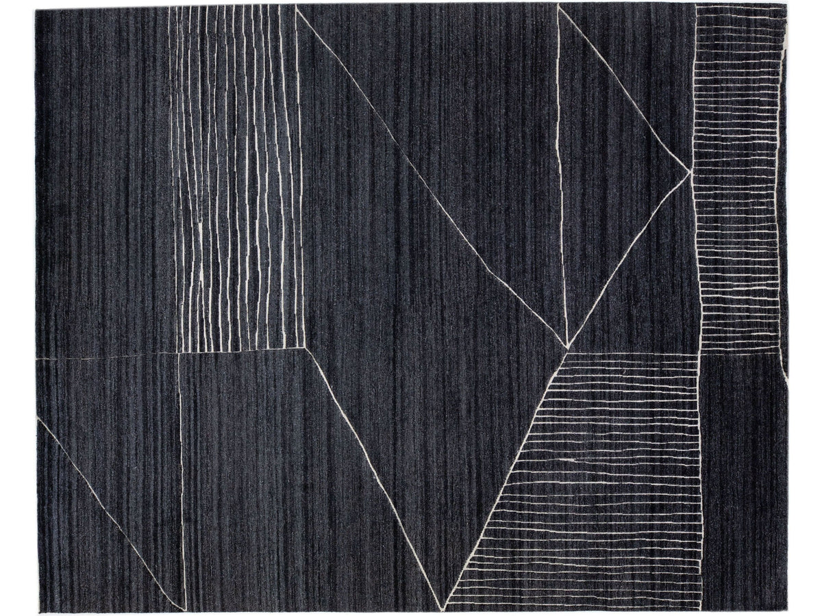 Modern Moroccan Wool Rug 12 X 15
