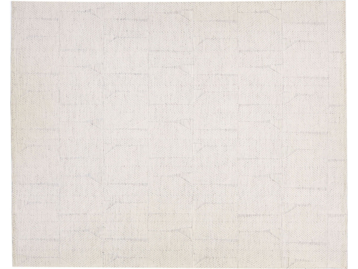 Modern Moroccan Wool Rug 12 X 15