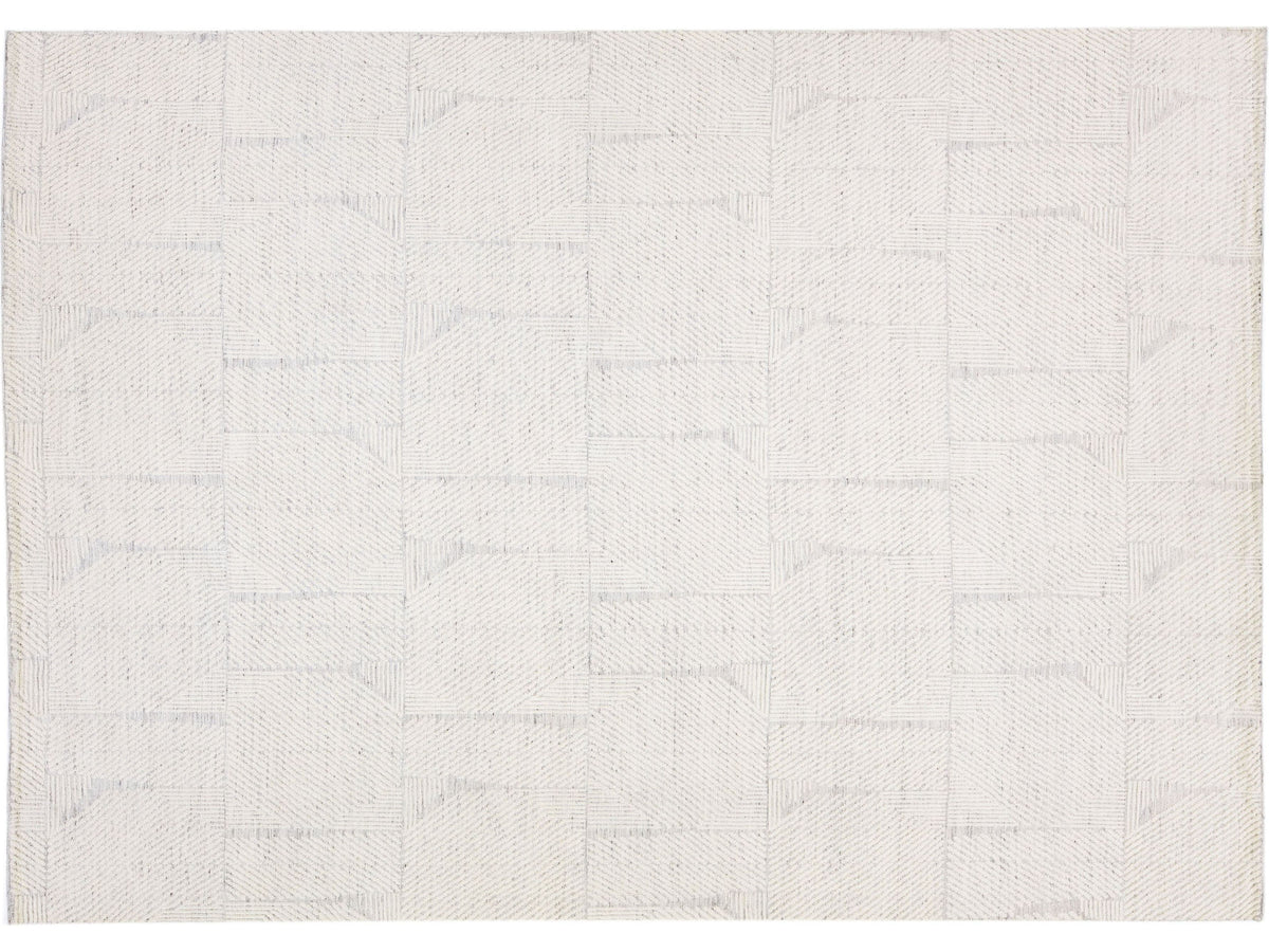 Modern Moroccan Wool Rug 10 X 14