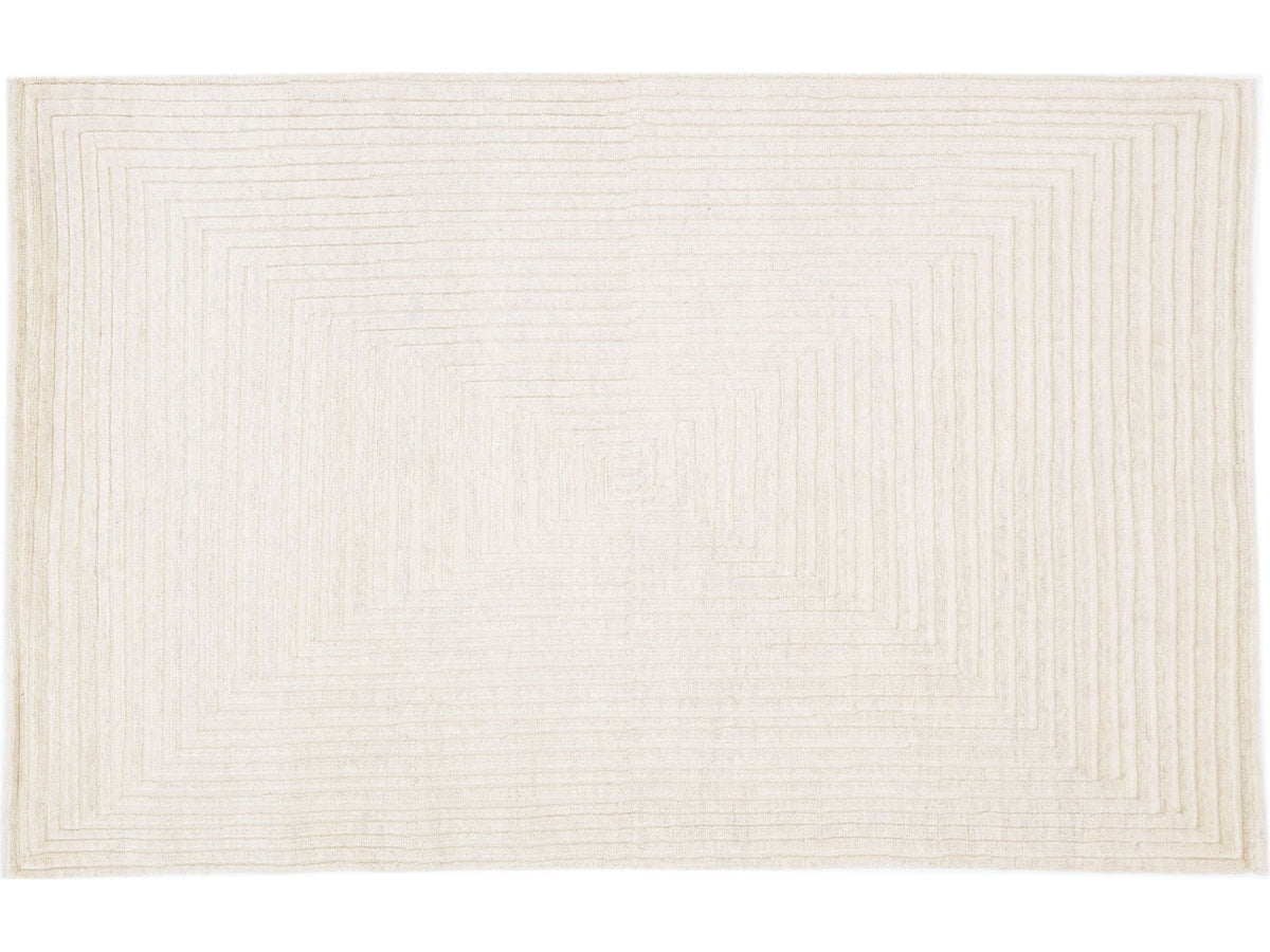 Modern Moroccan Wool Rug 5 X 8