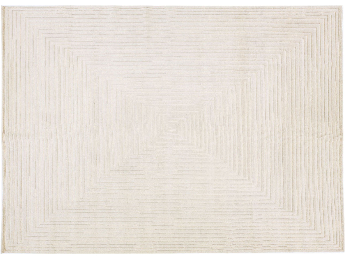 Modern Moroccan Wool Rug 10 X 14