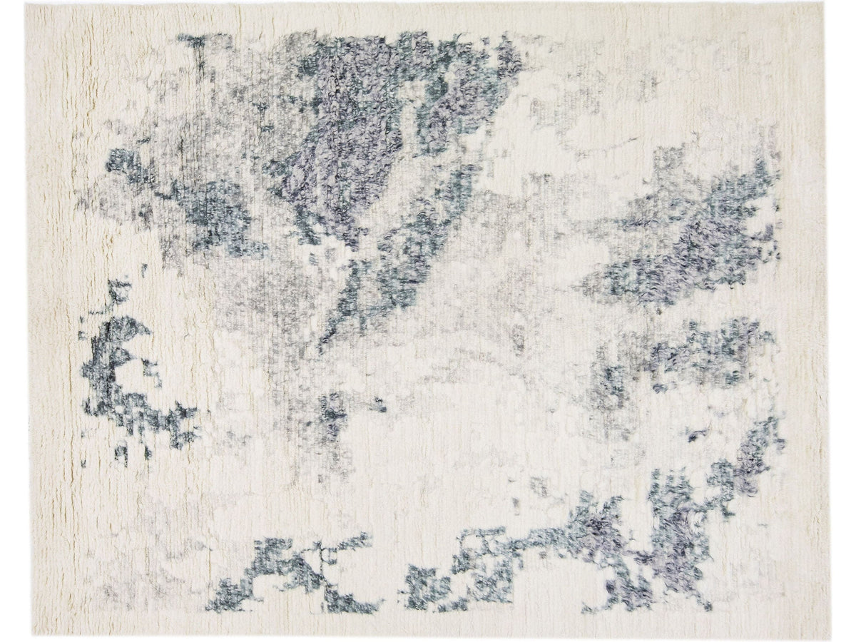Modern Abstract Moroccan Wool Rug 8 X 10