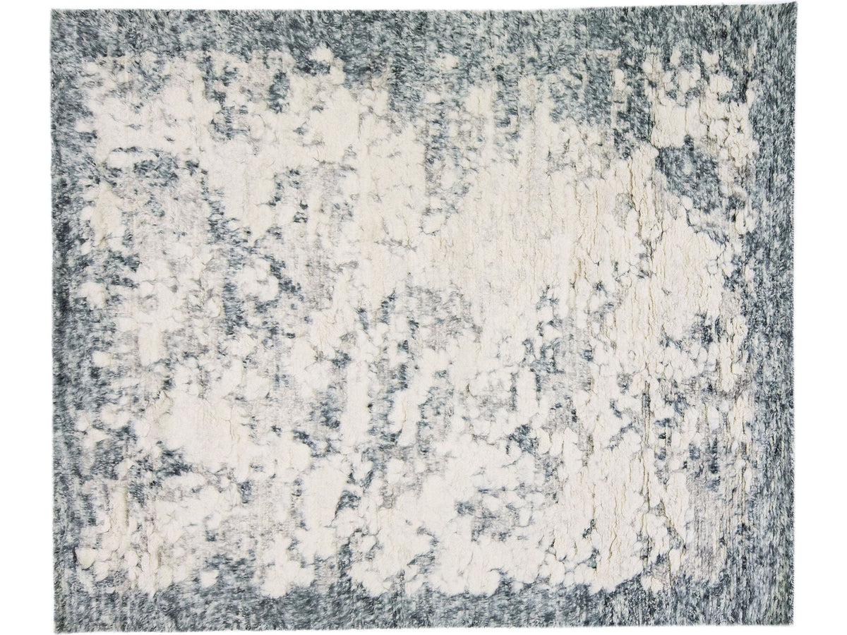 Modern Abstract Moroccan Wool Rug 8 X 10