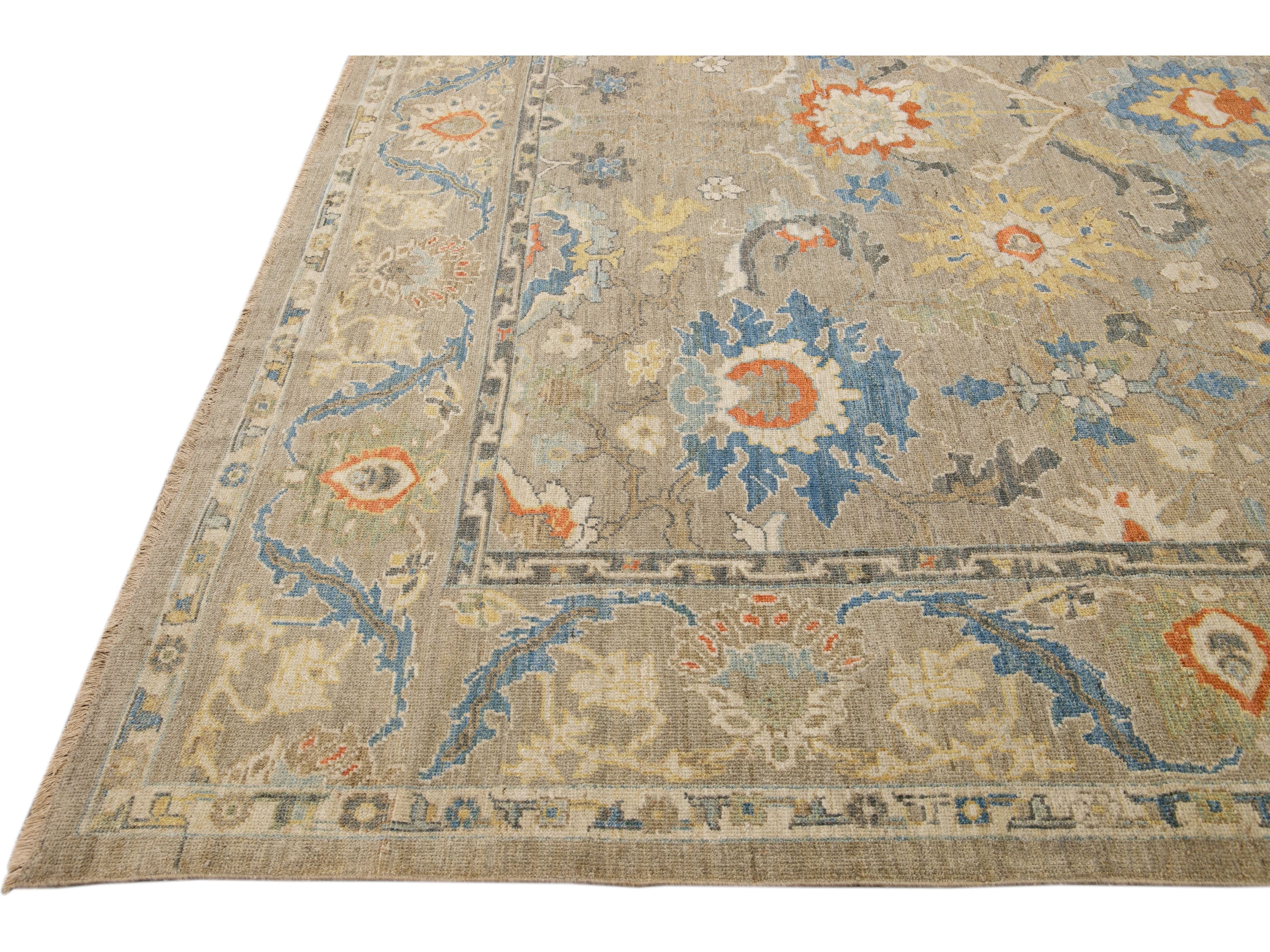 Modern Sultanabad Wool Rug 11 X 16