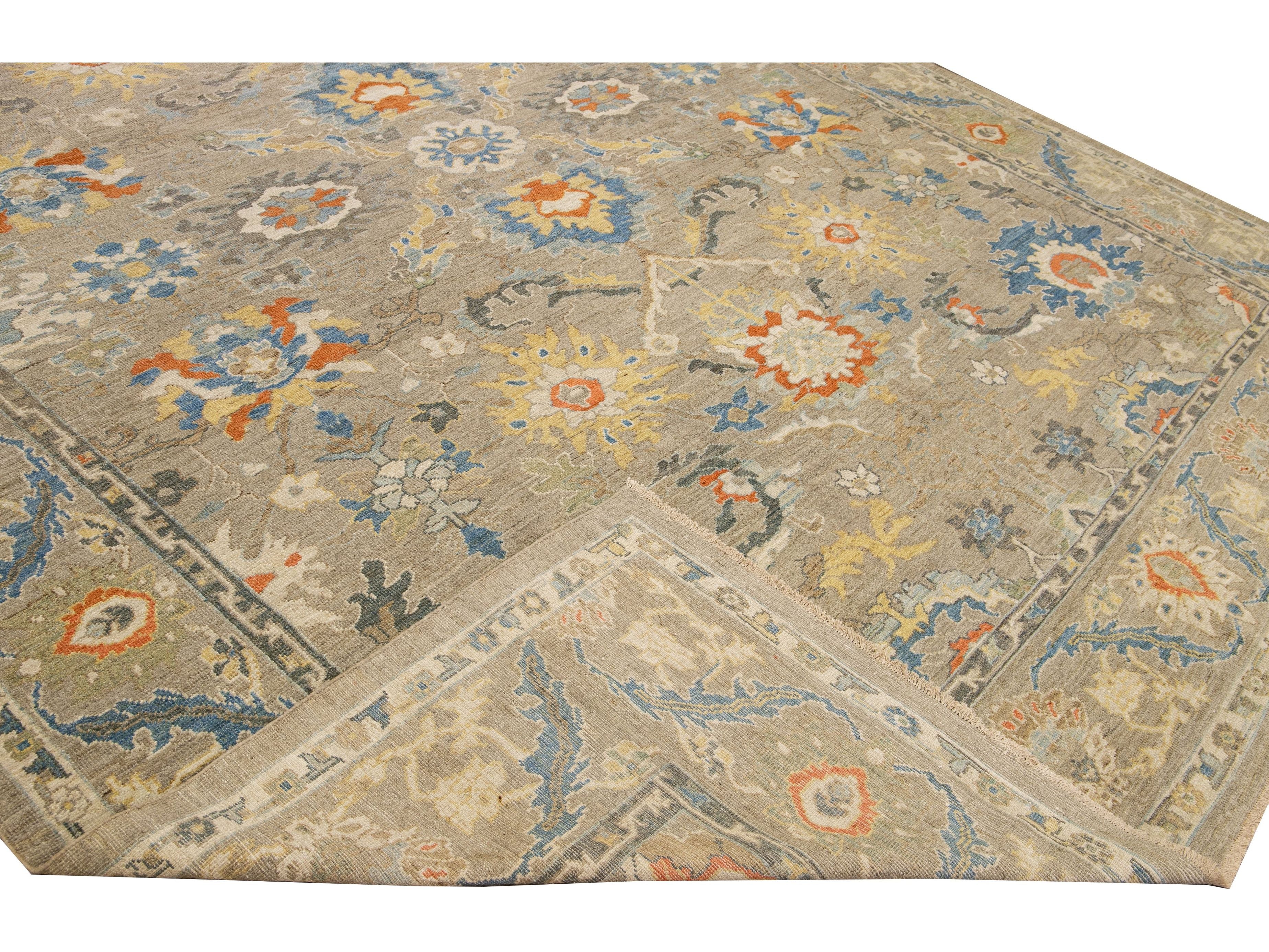 Modern Sultanabad Wool Rug 11 X 16