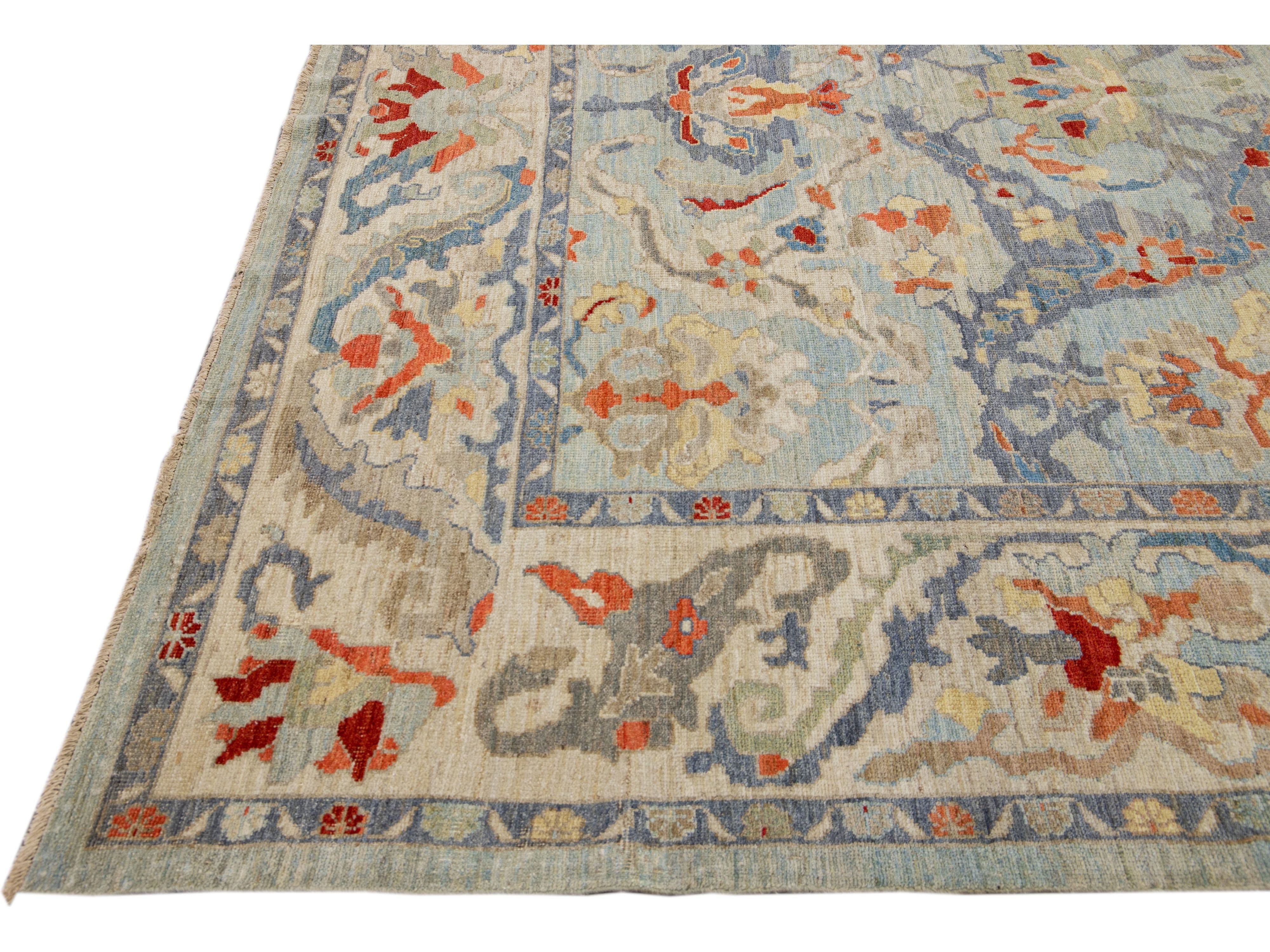 Modern Sultanabad Wool Rug 11 X 14