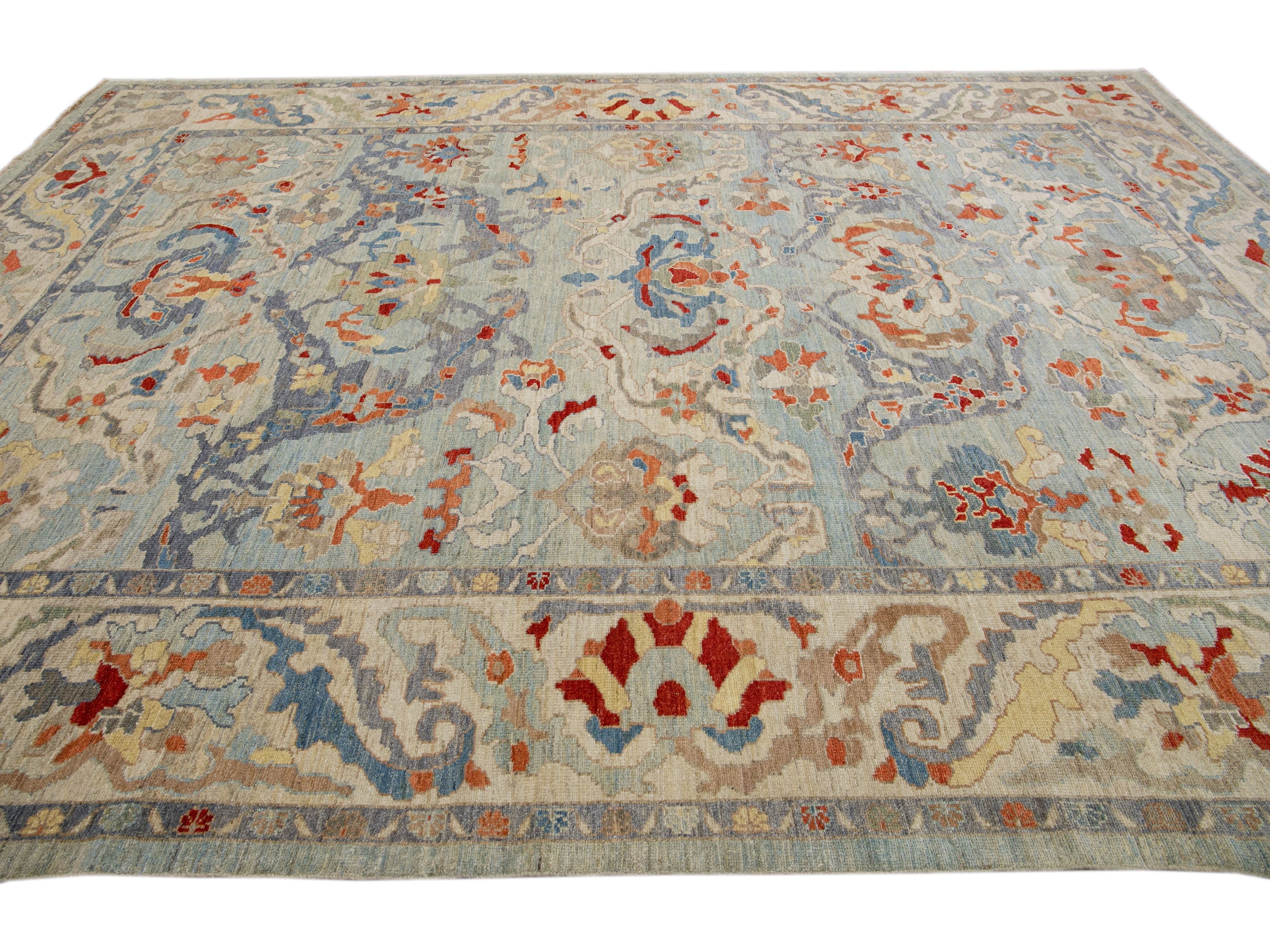 Modern Sultanabad Wool Rug 11 X 14