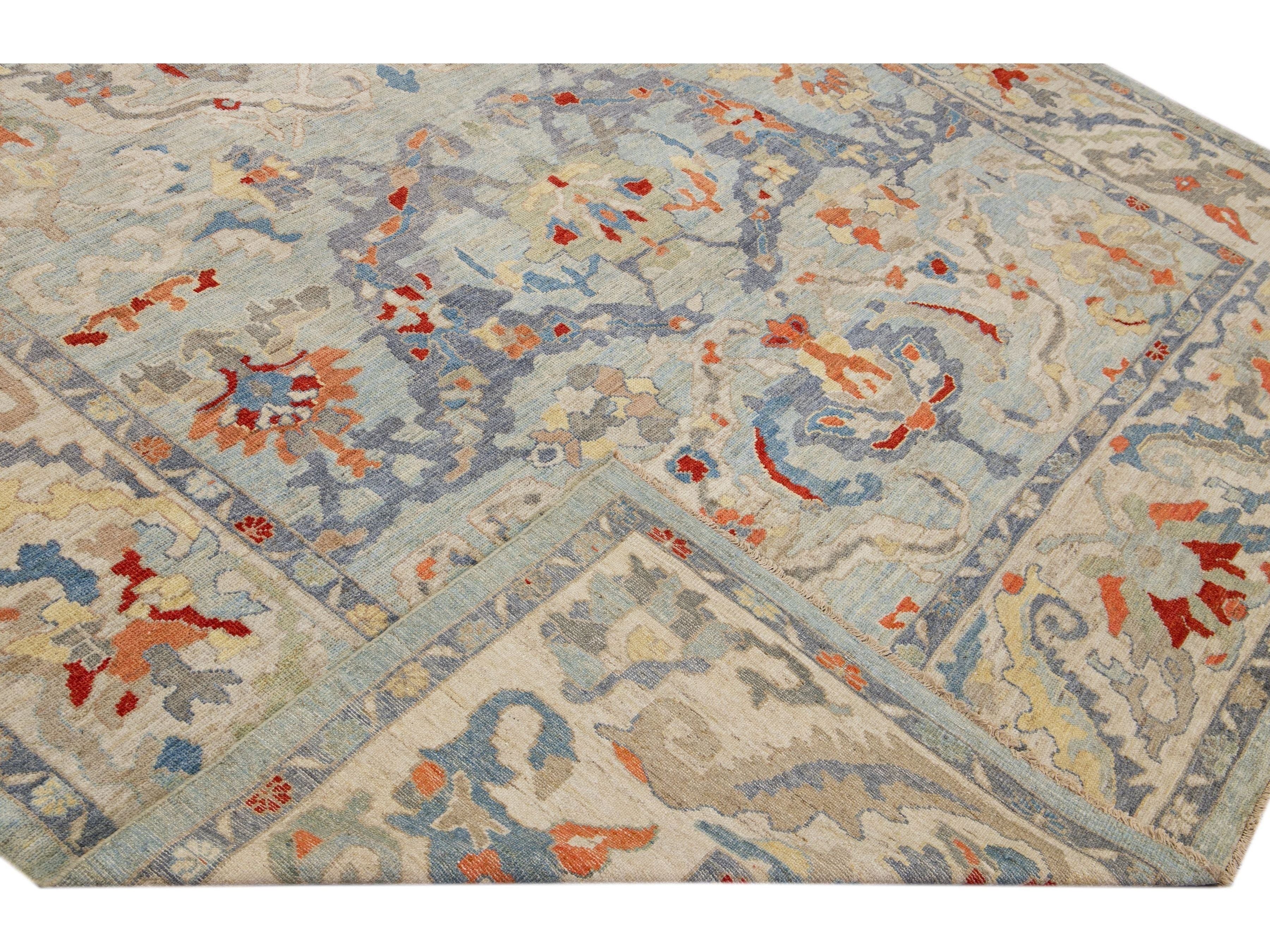 Modern Sultanabad Wool Rug 11 X 14