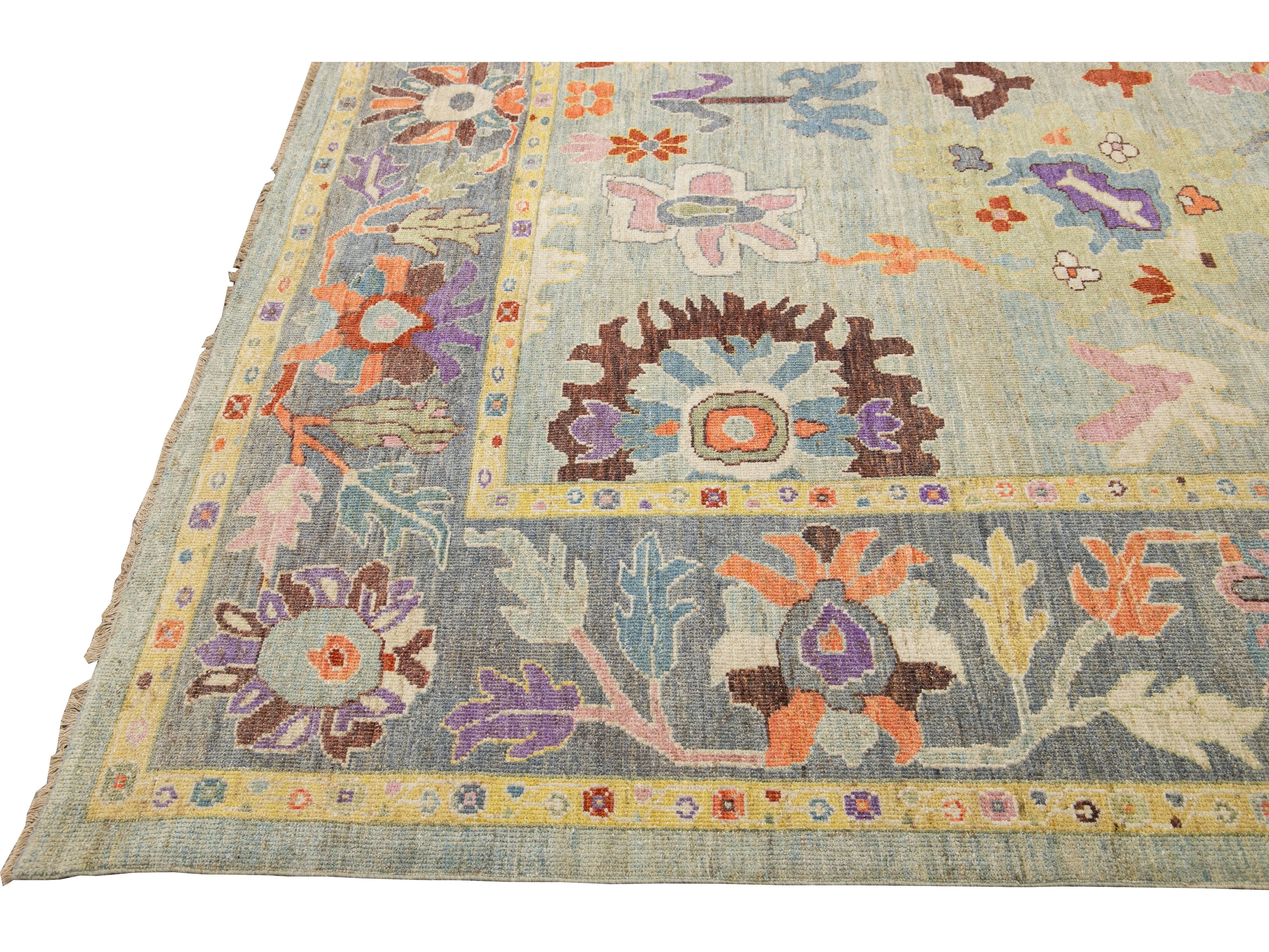 Modern Sultanabad Wool Rug 10 X 14