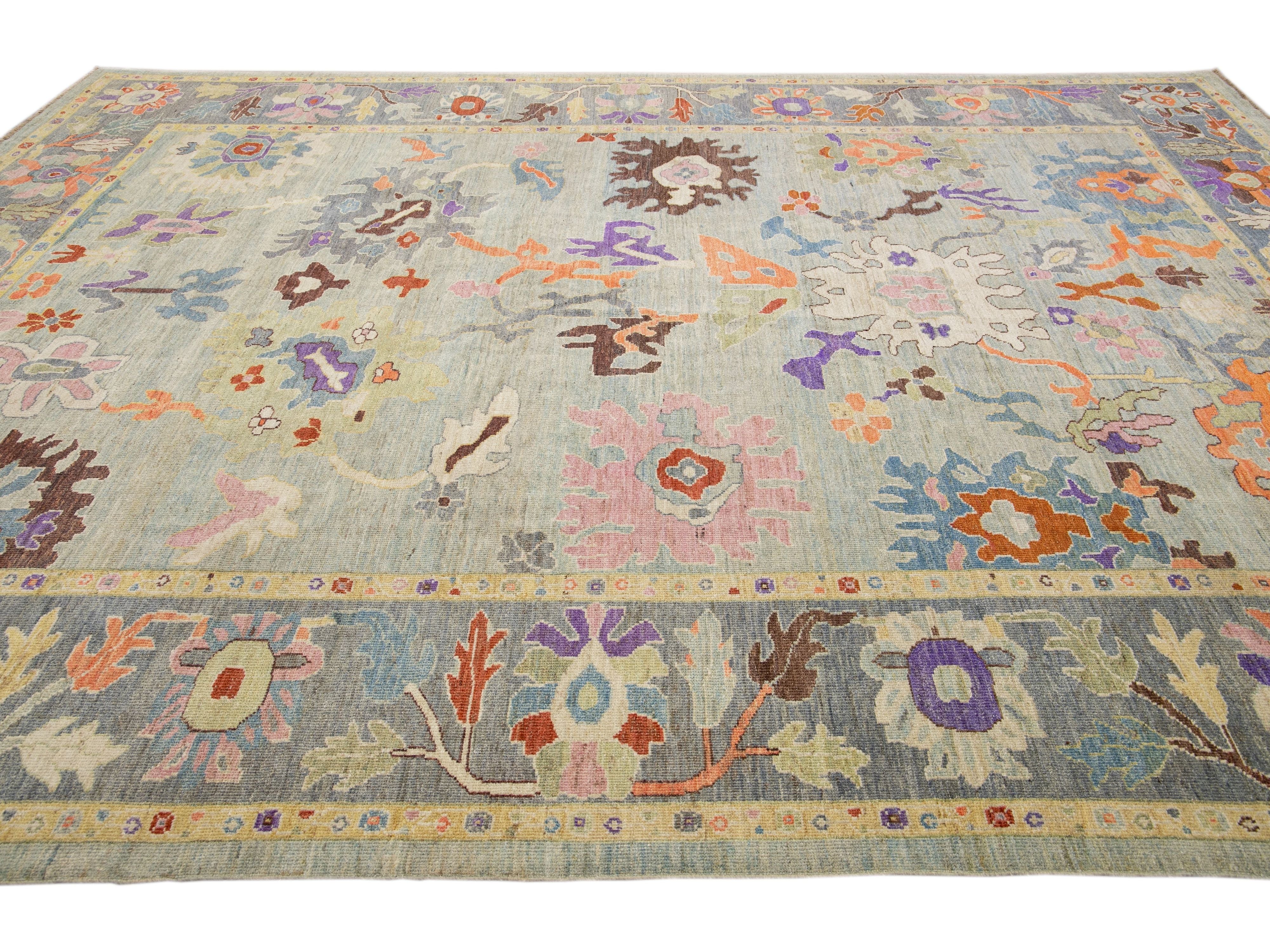 Modern Sultanabad Wool Rug 10 X 14