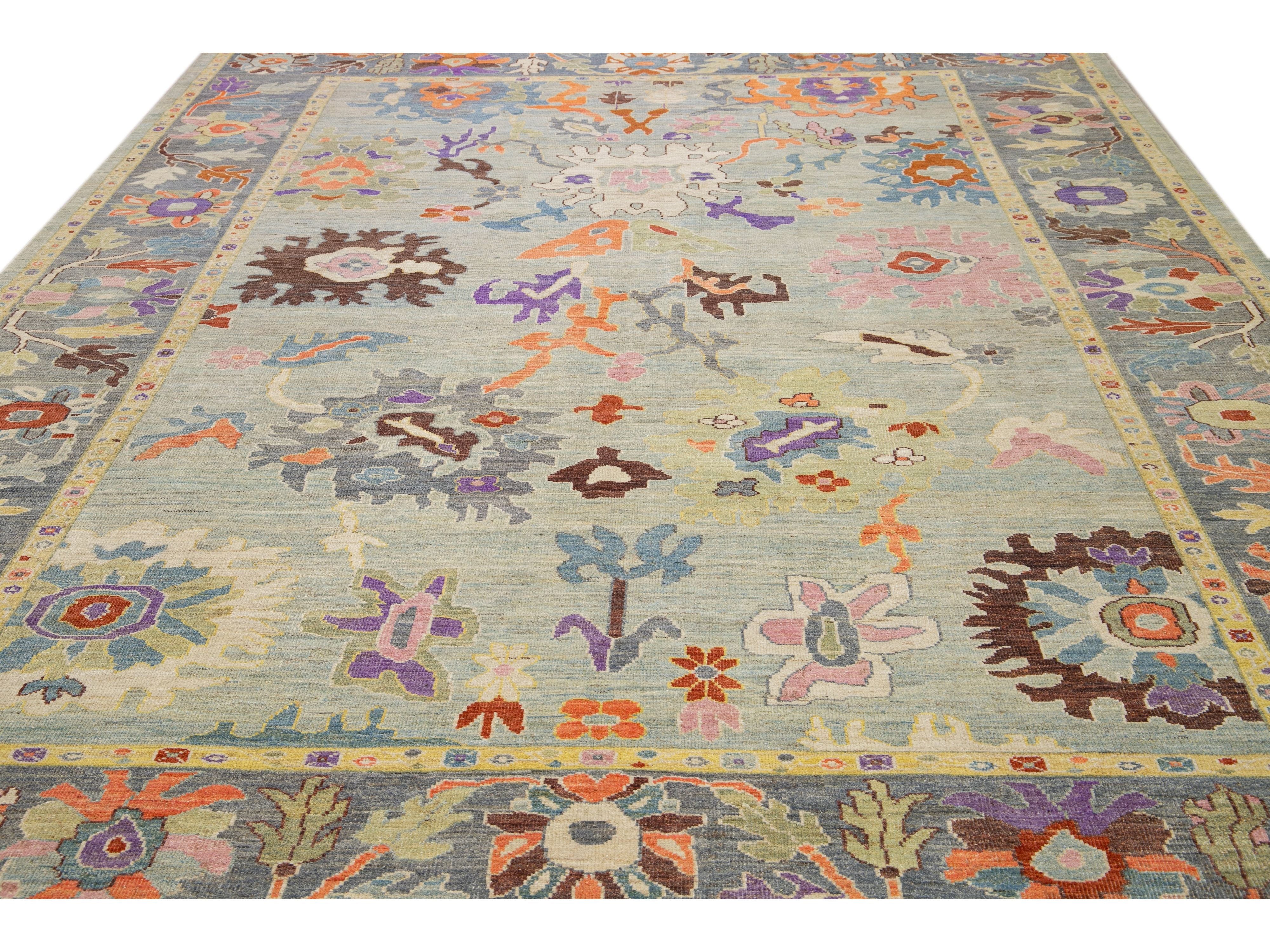 Modern Sultanabad Wool Rug 10 X 14