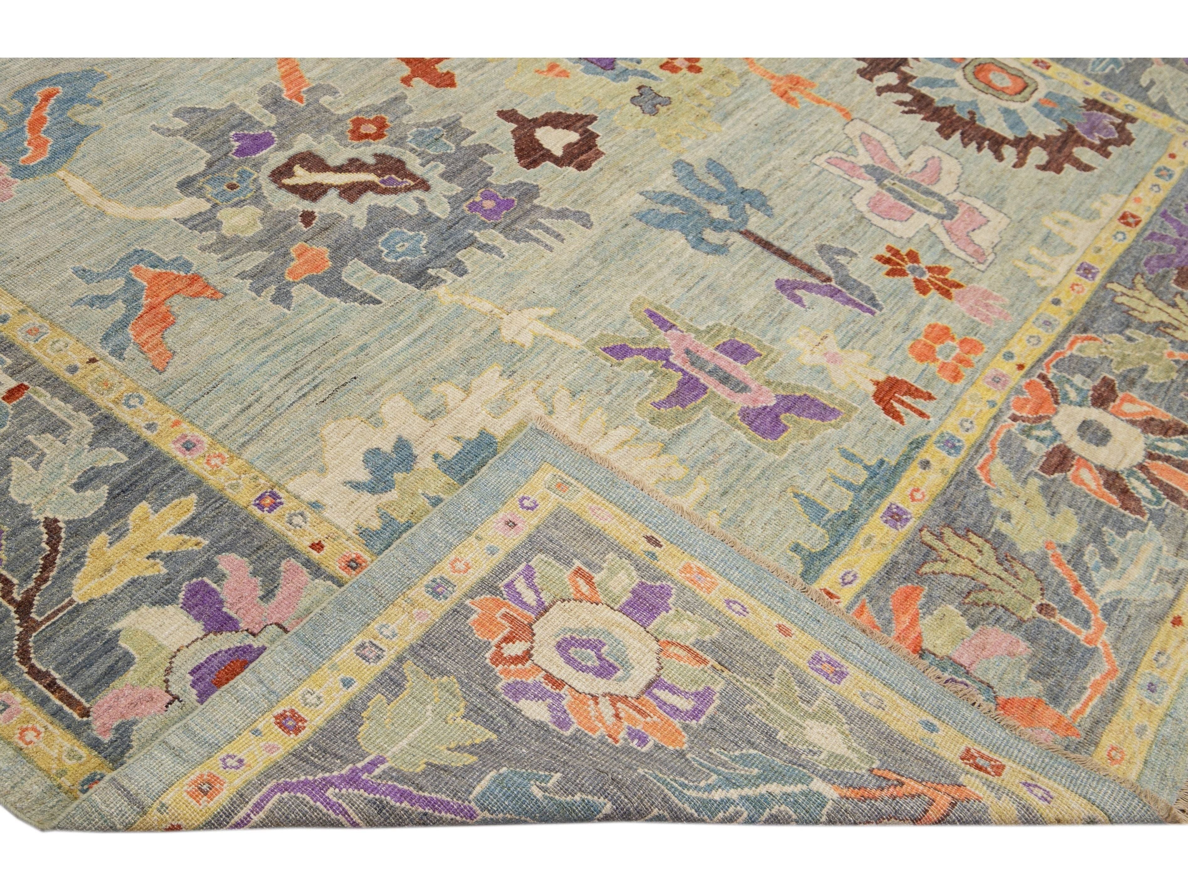 Modern Sultanabad Wool Rug 10 X 14