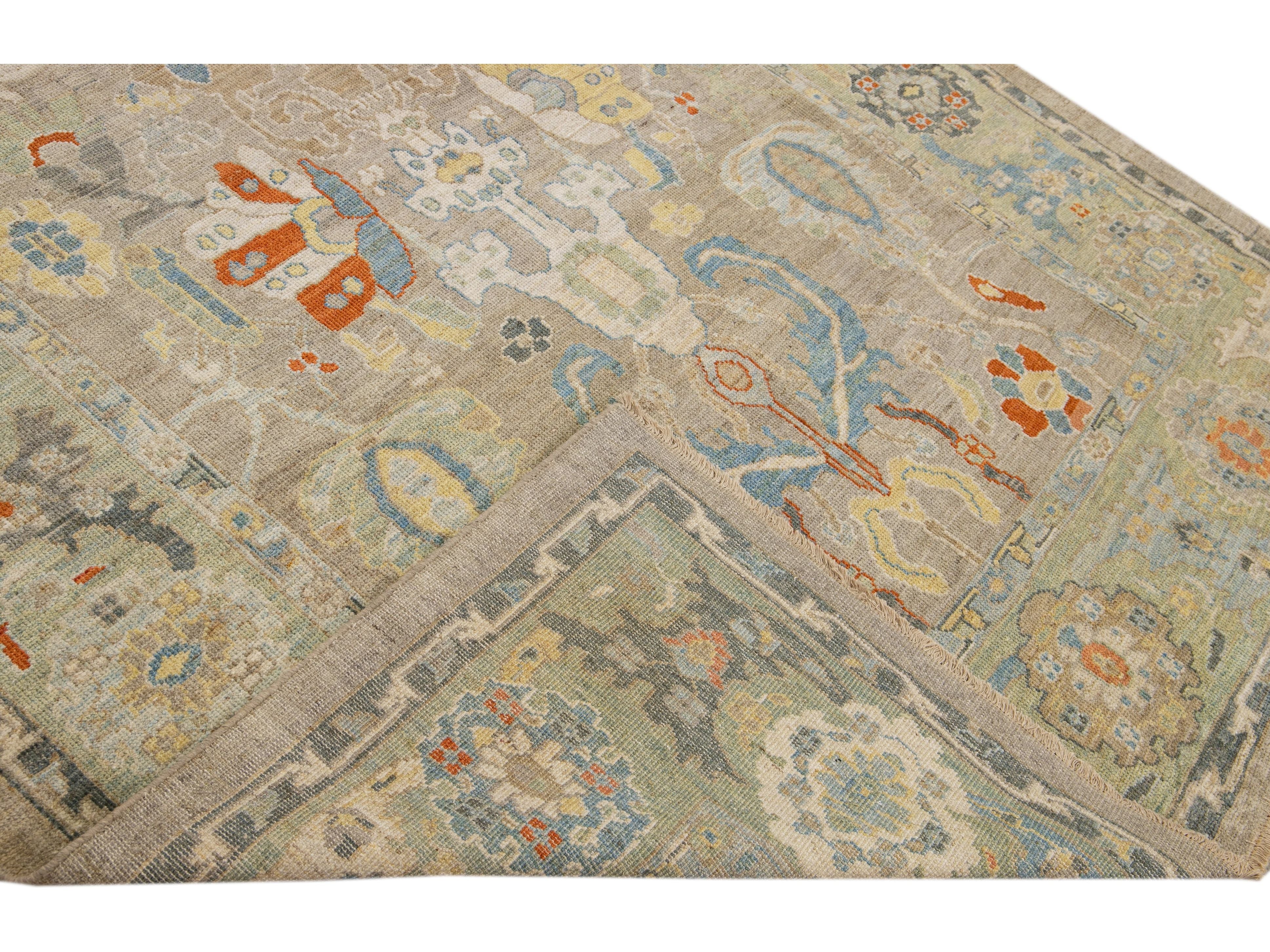 Modern Sultanabad Wool Rug 7 X 10