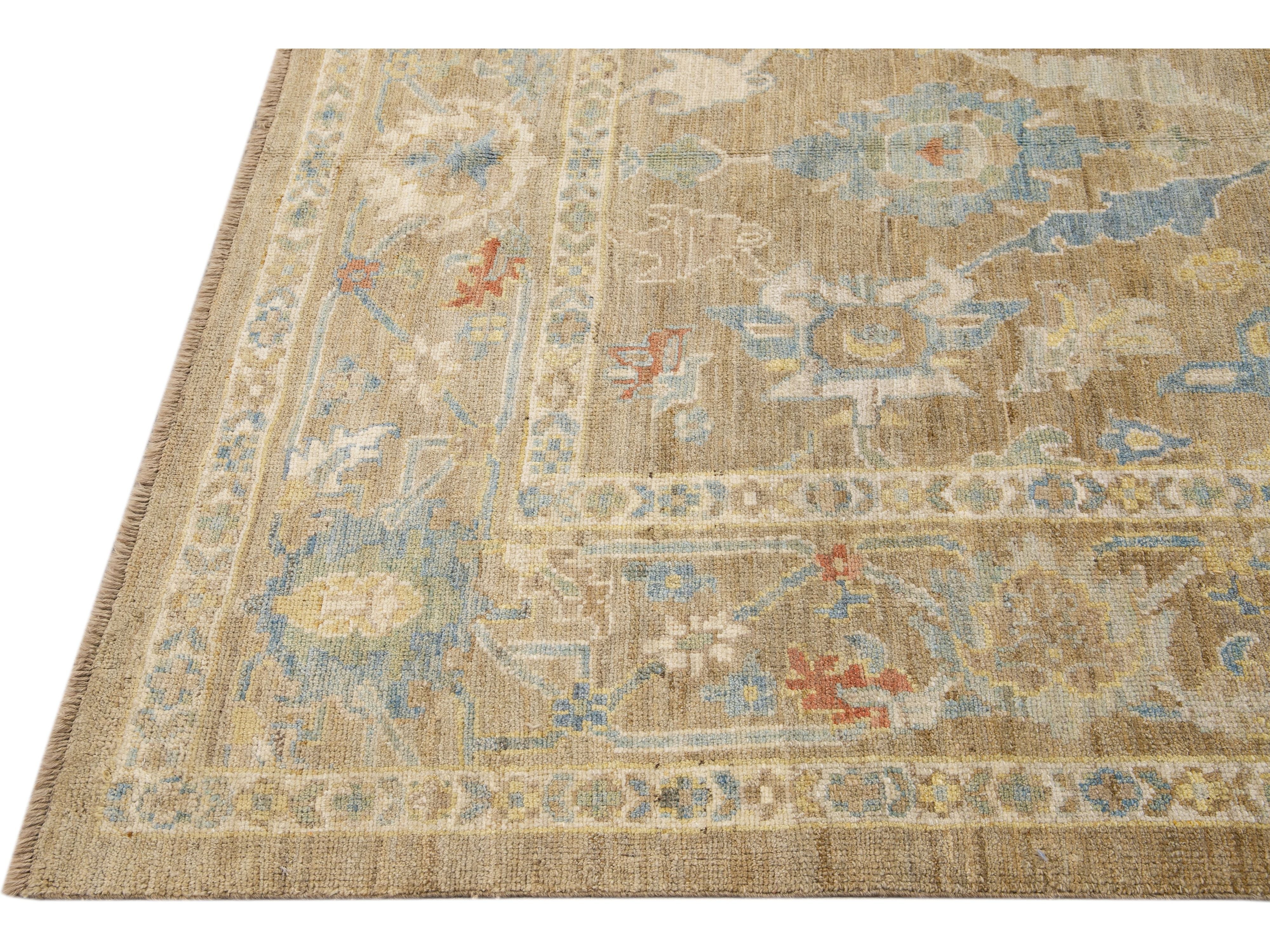 Modern Sultanabad Wool Rug 6 X 9