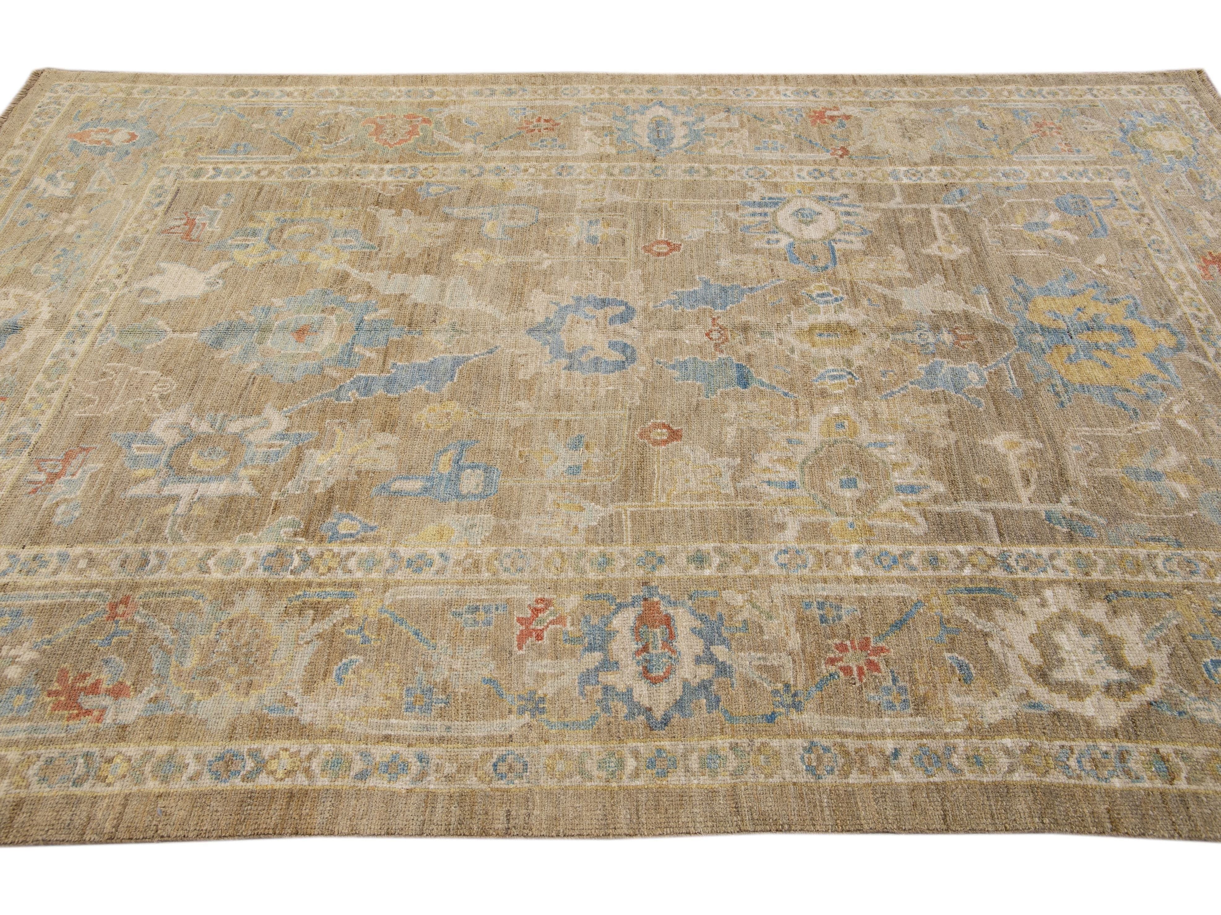 Modern Sultanabad Wool Rug 6 X 9