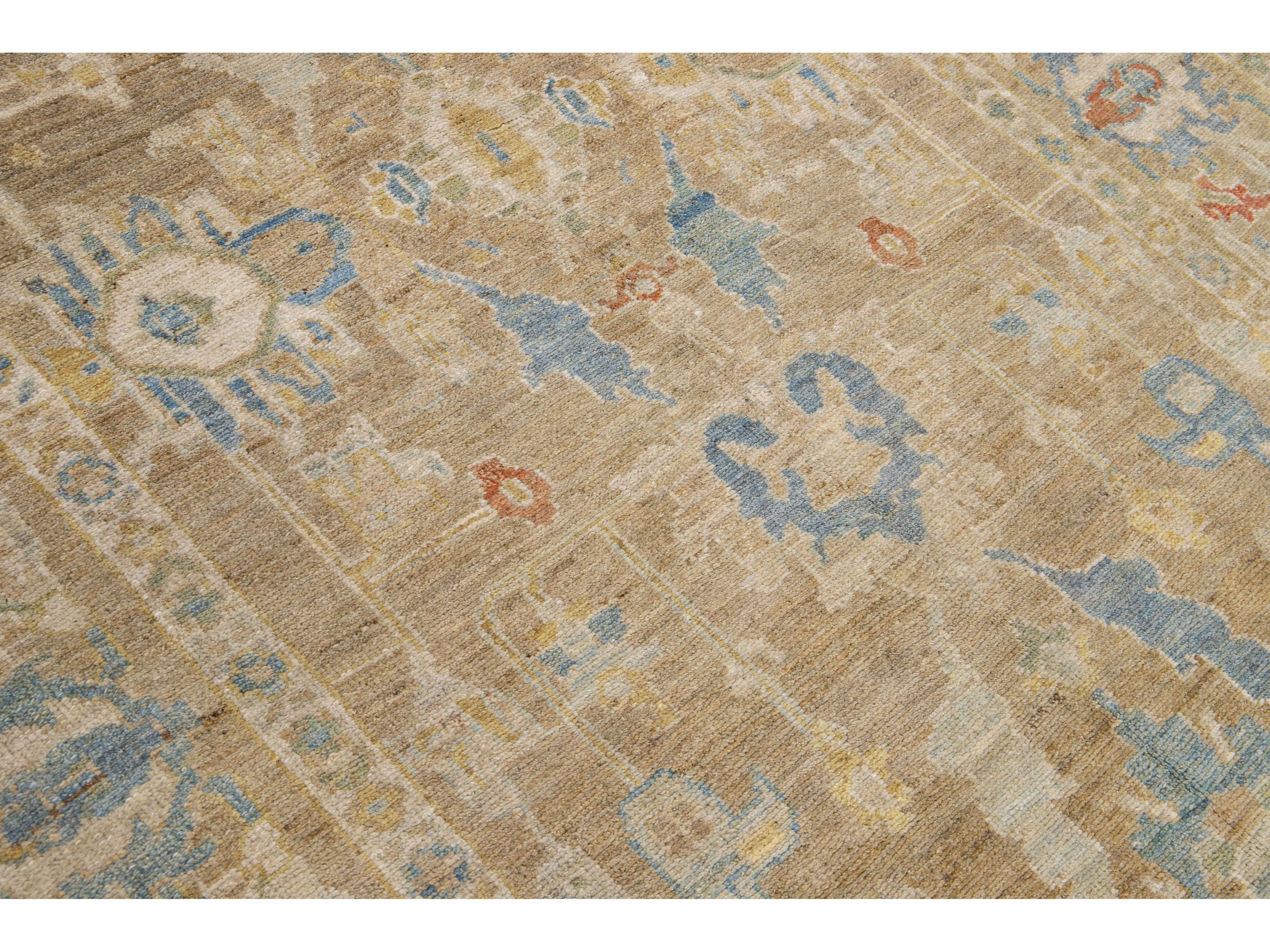 Modern Sultanabad Wool Rug 6 X 9