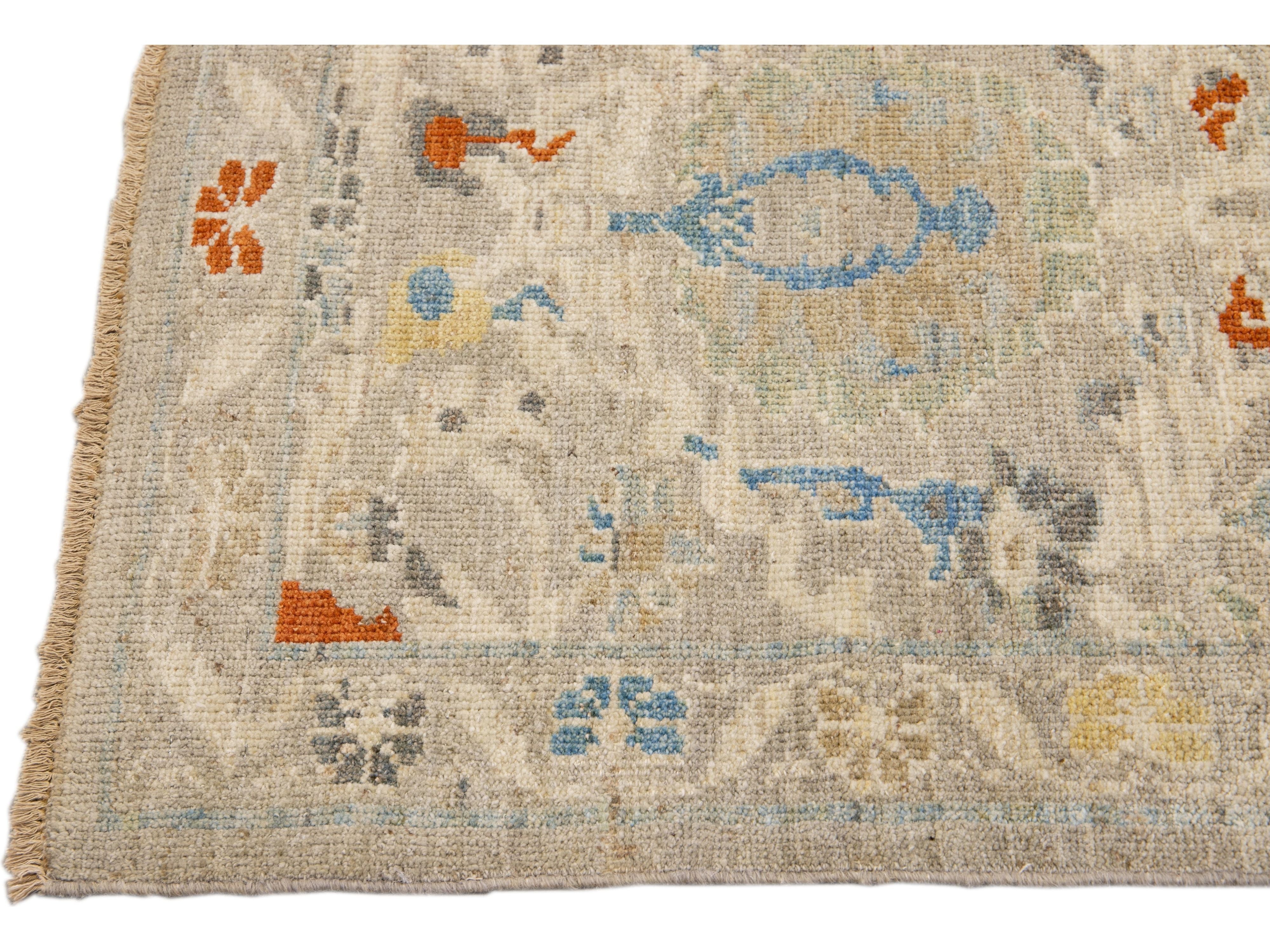 Modern Sultanabad Wool Runner 3 X 6