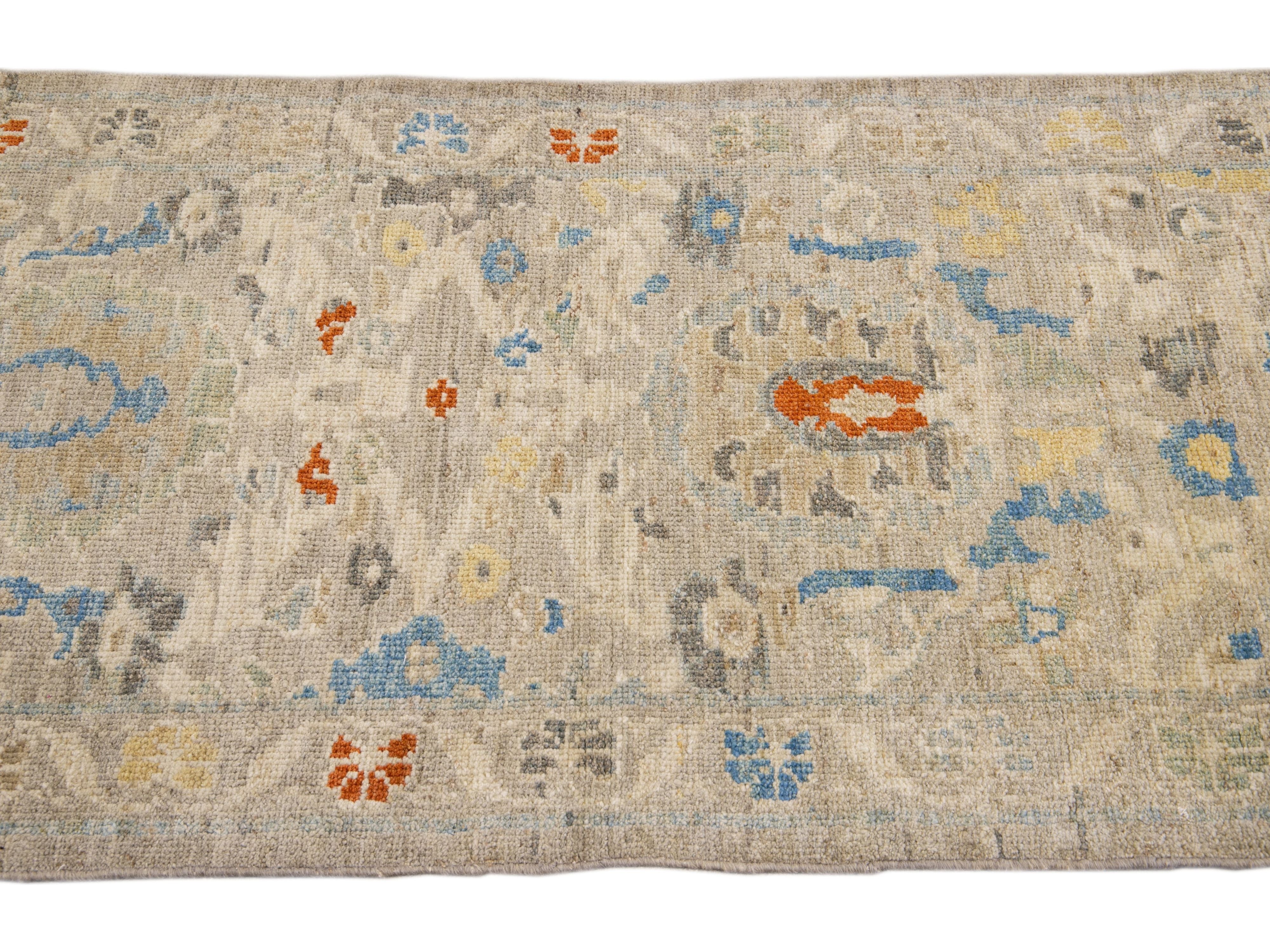 Modern Sultanabad Wool Runner 3 X 6