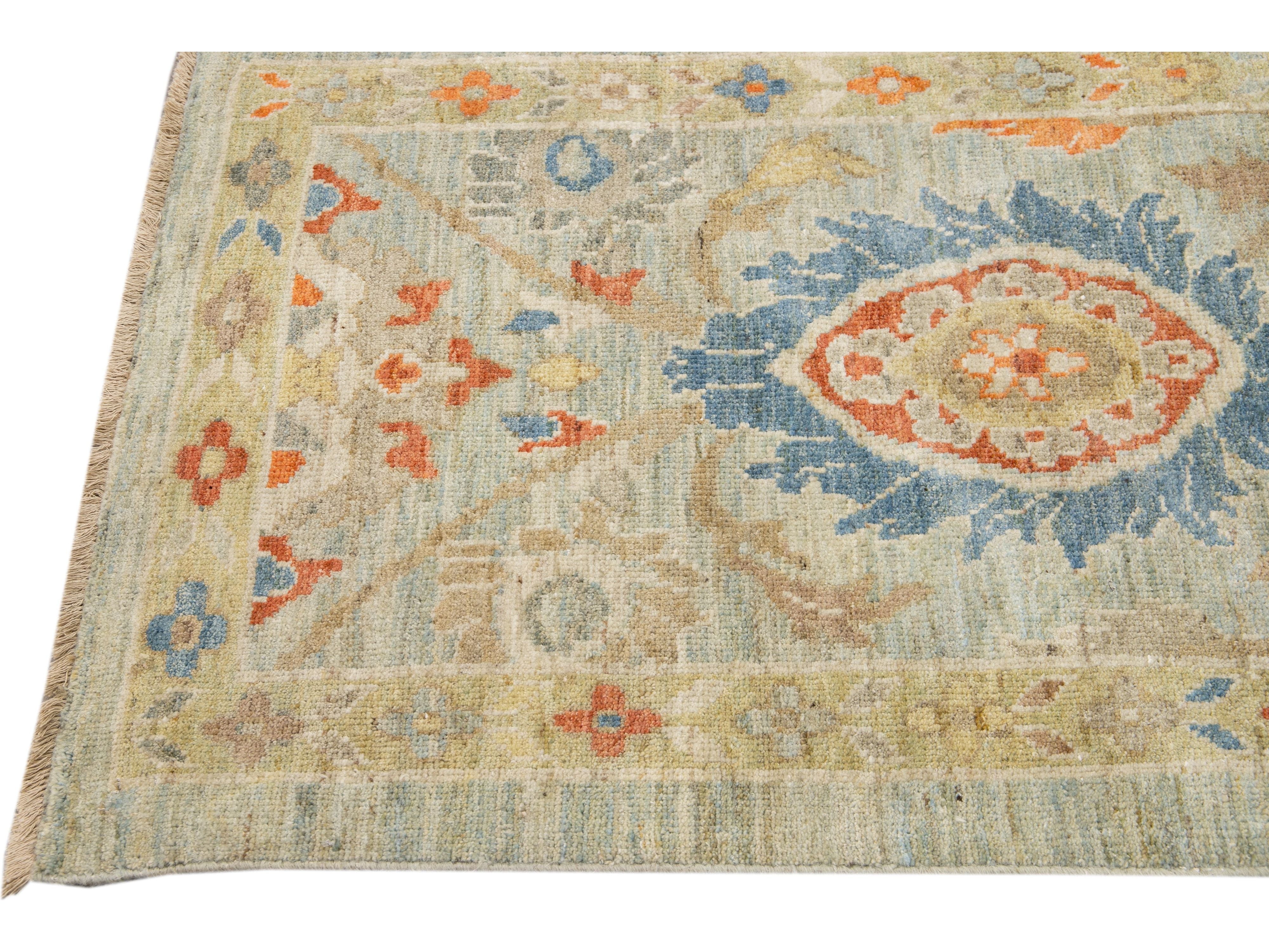 Modern Sultanabad Long Wool Runner 3 X 20