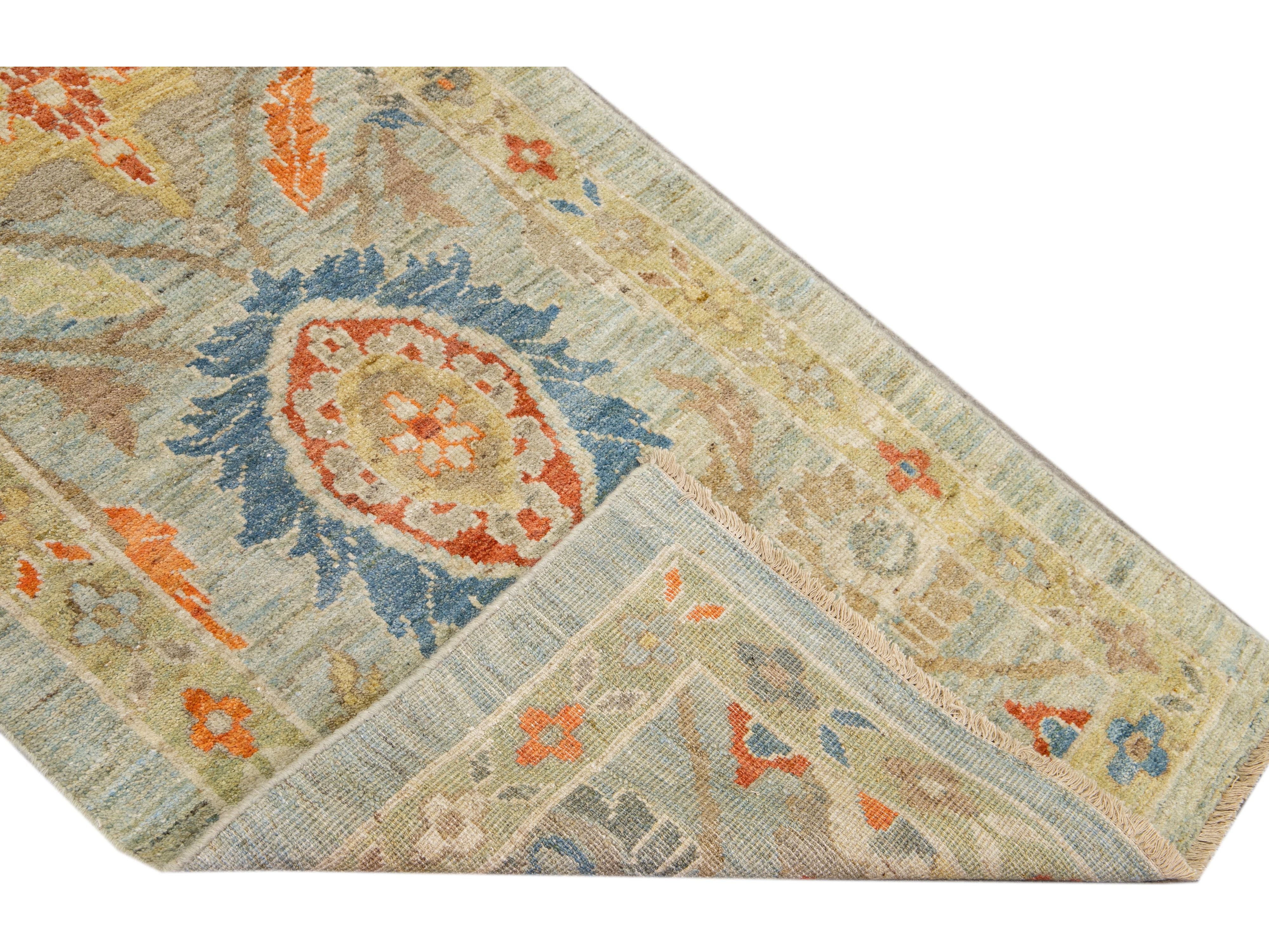 Modern Sultanabad Long Wool Runner 3 X 20