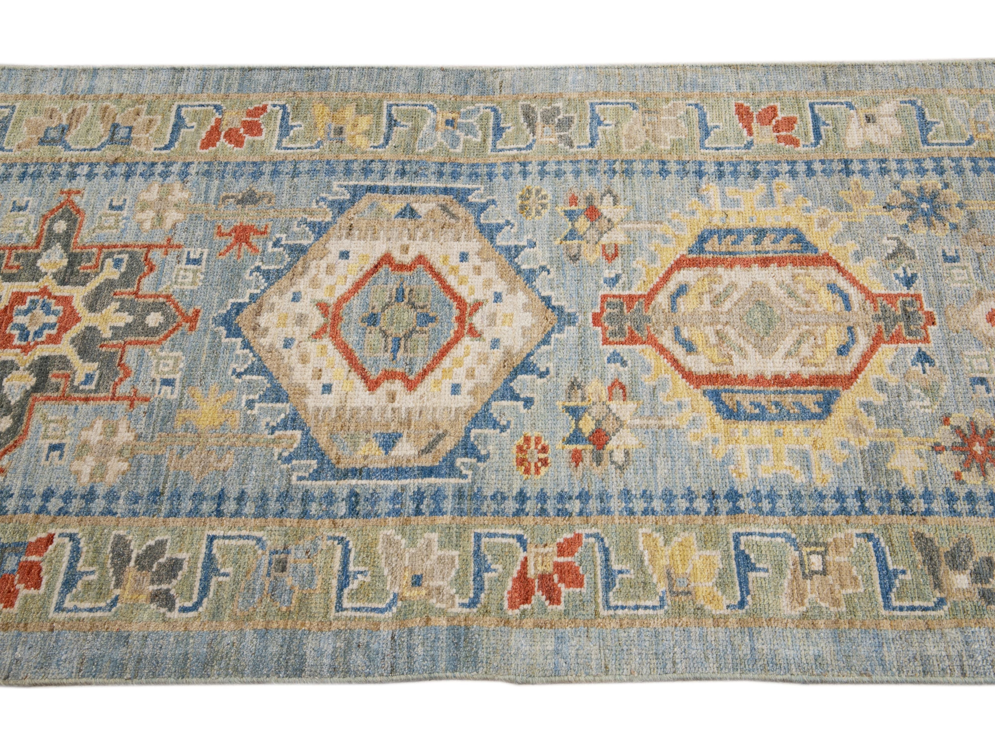 Modern Sultanabad Wool Long Runner 3 X 22