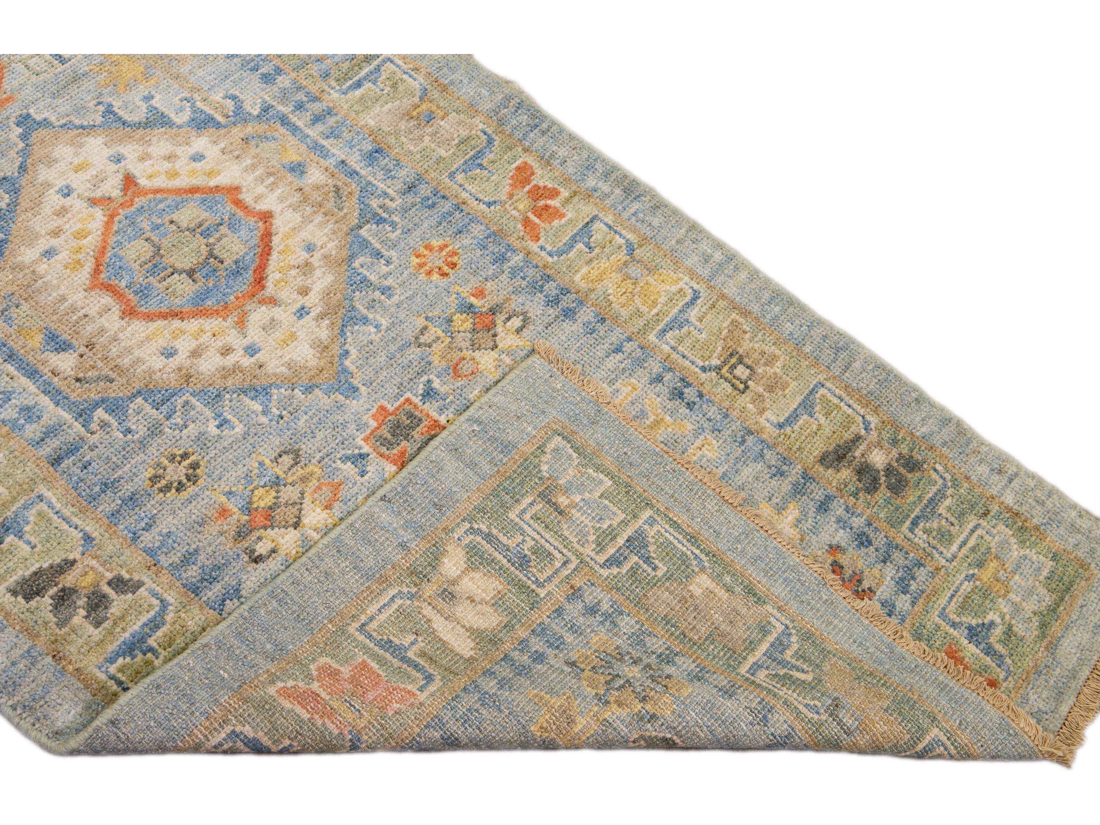 Modern Sultanabad Wool Long Runner 3 X 22