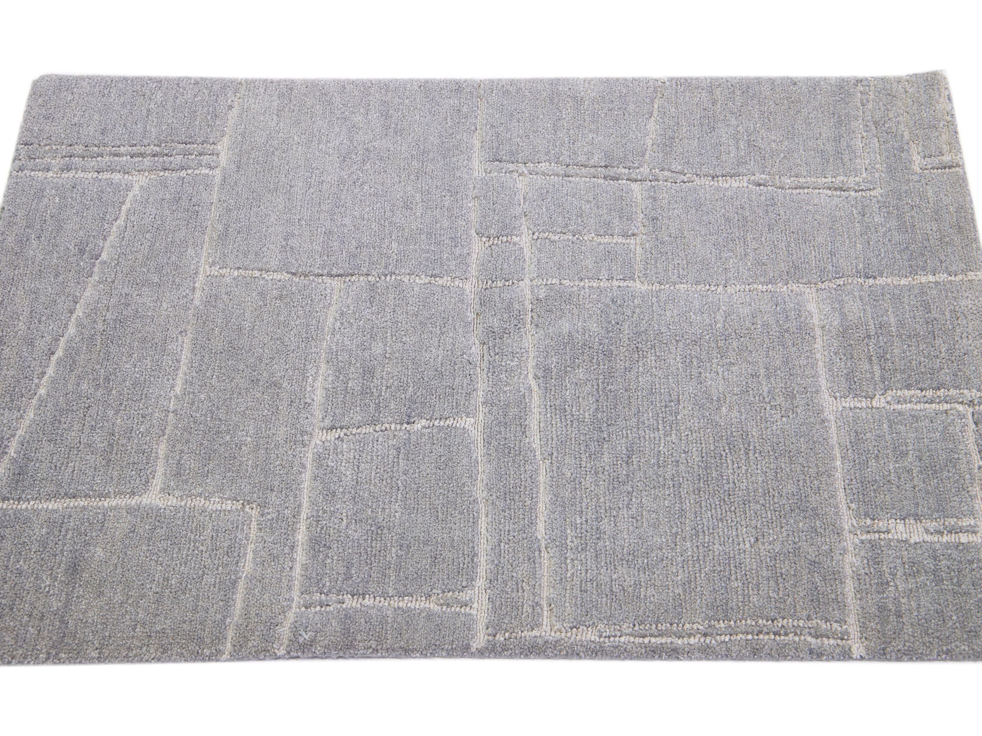Modern Tibetan Abstract Custom Wool Rug