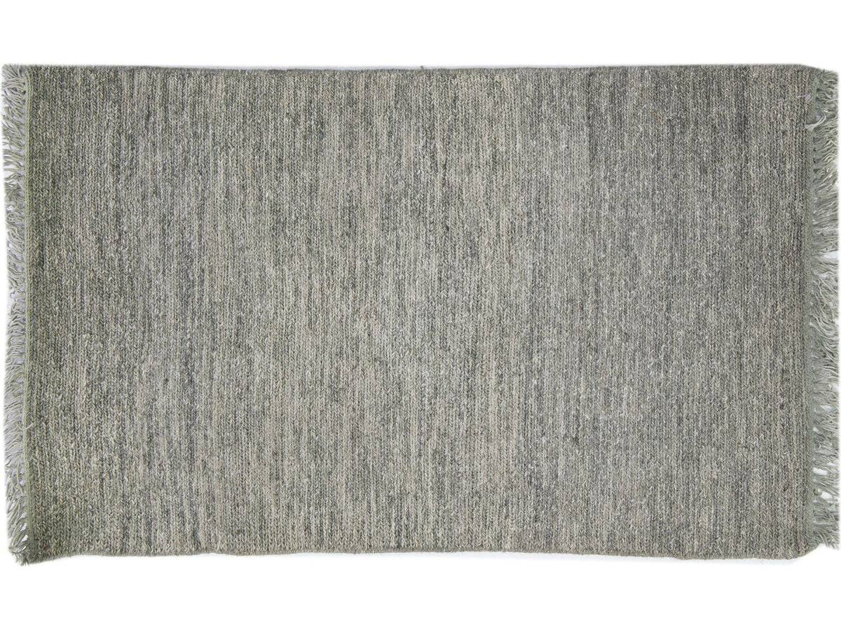 Modern Soumak Style Wool Custom Rug