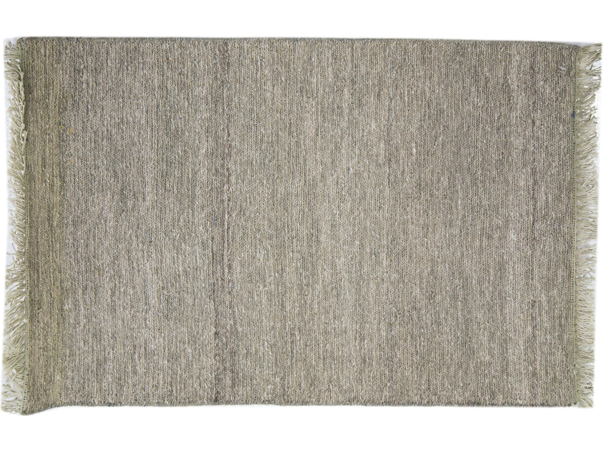 Modern Soumak Style Wool Custom Rug