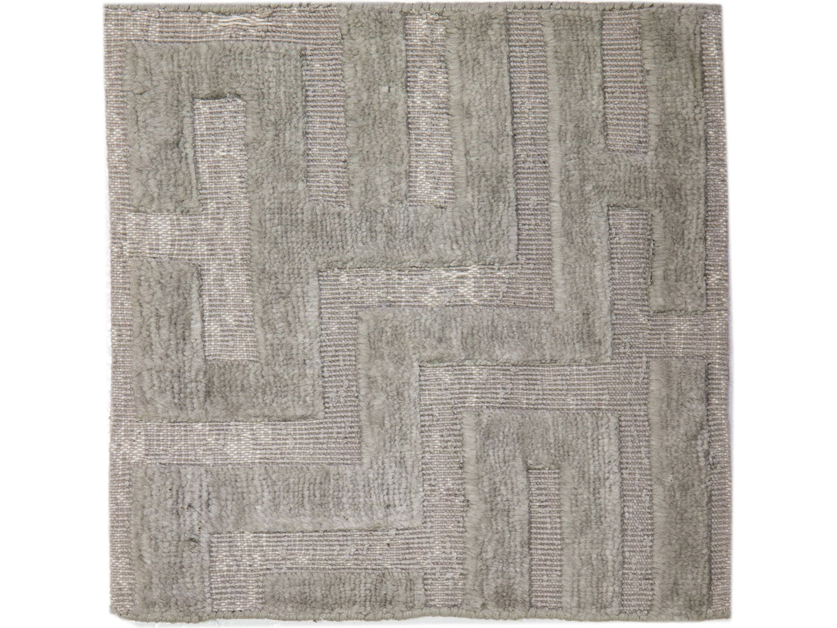 Modern Textured  Silk Custom Rug
