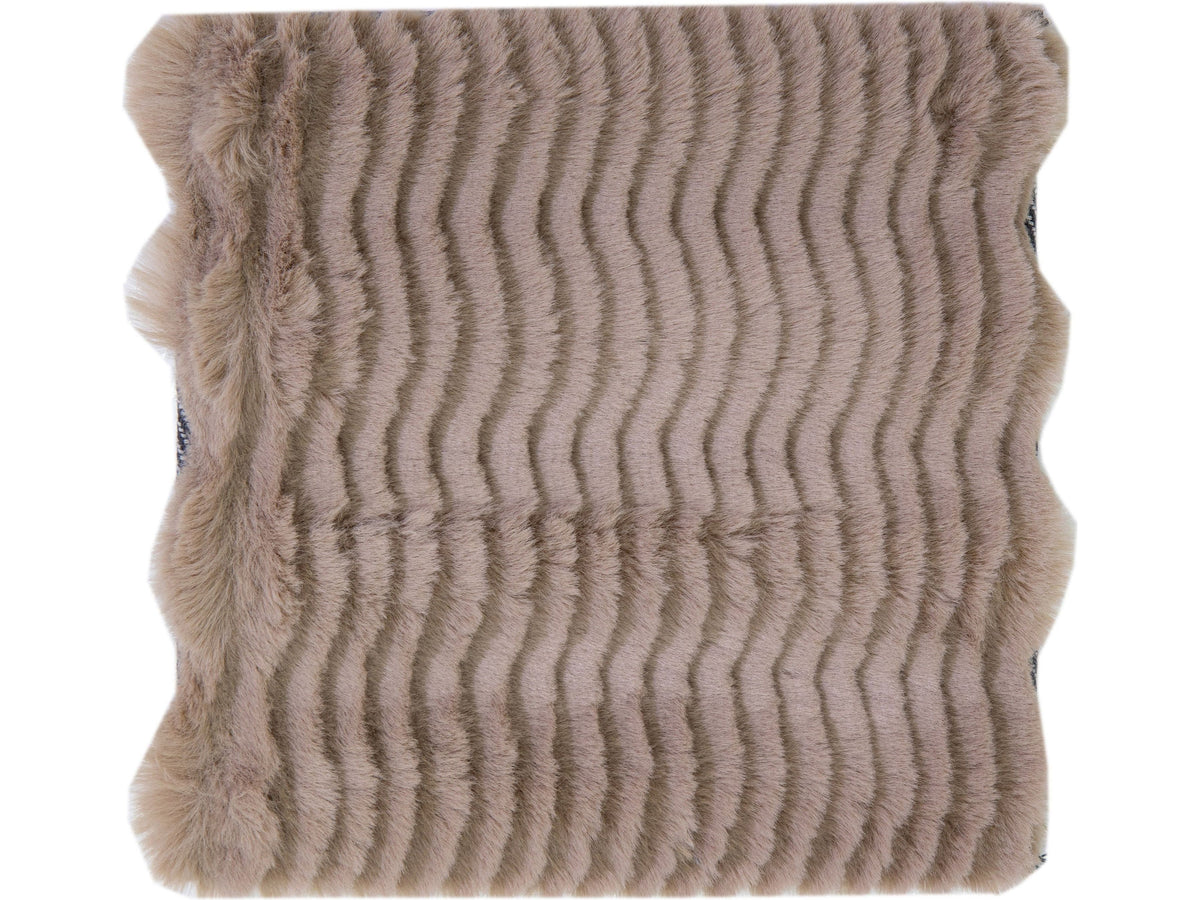 Modern Patchwork Faux Fur Custom Rug