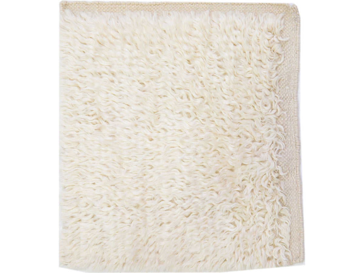 Modern Moroccan Mohair Wool Custom Rug